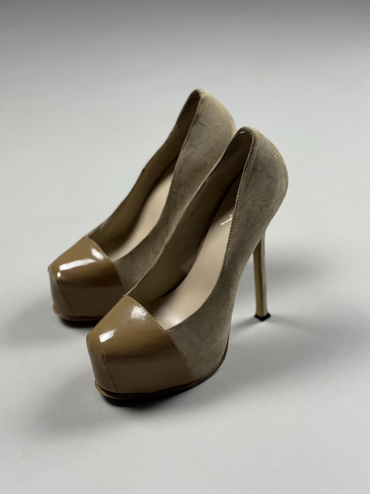 Yves Saint Laurent YSL Yves Saint Lauren Tribute Two Cap Toe Pump Heels Shoes Size US 9 / IT 39 - 11 Thumbnail