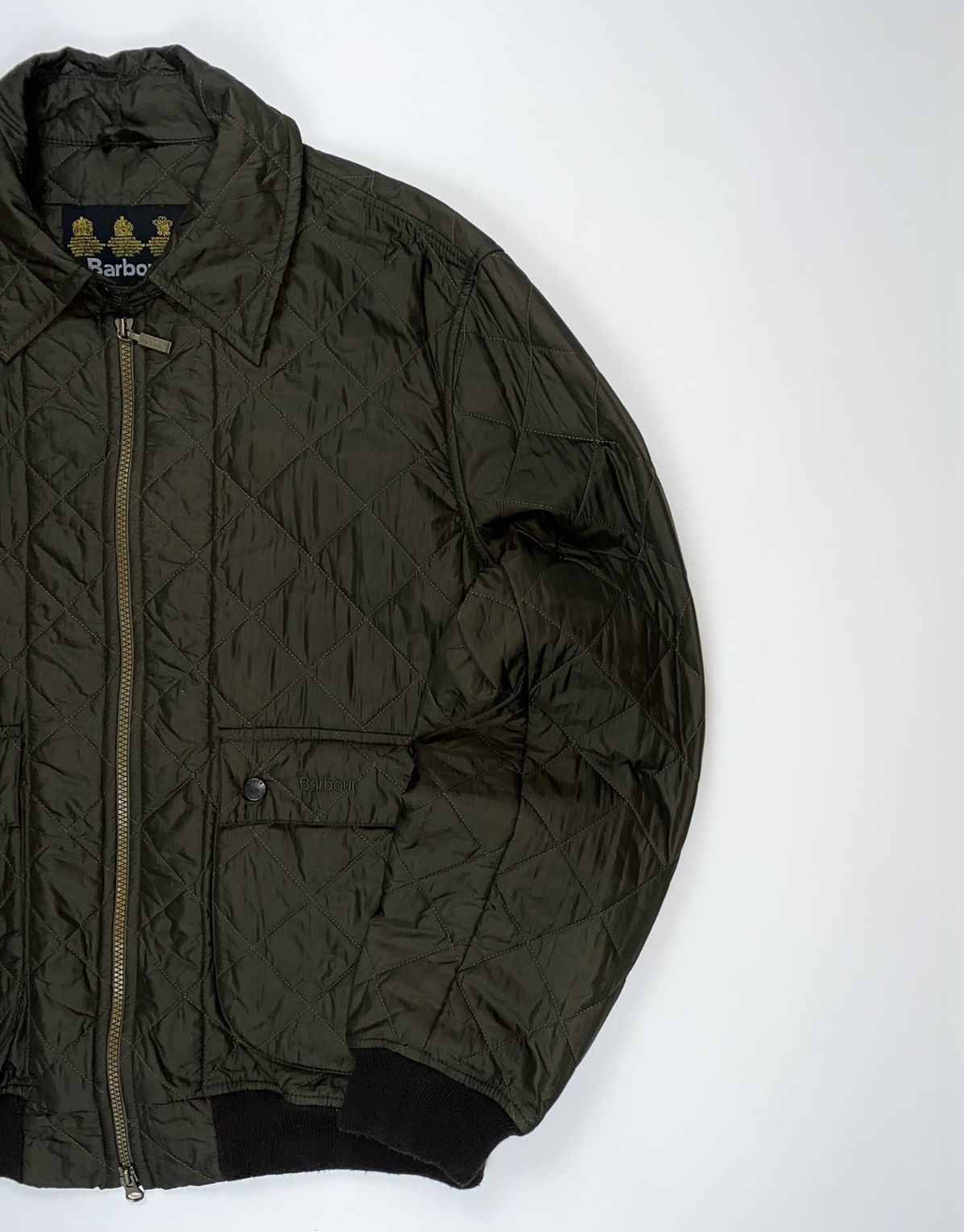 Barbour 🚨 Barbour vintage quilt zip nylon bomber jacket man’s L Size US L / EU 52-54 / 3 - 3 Thumbnail