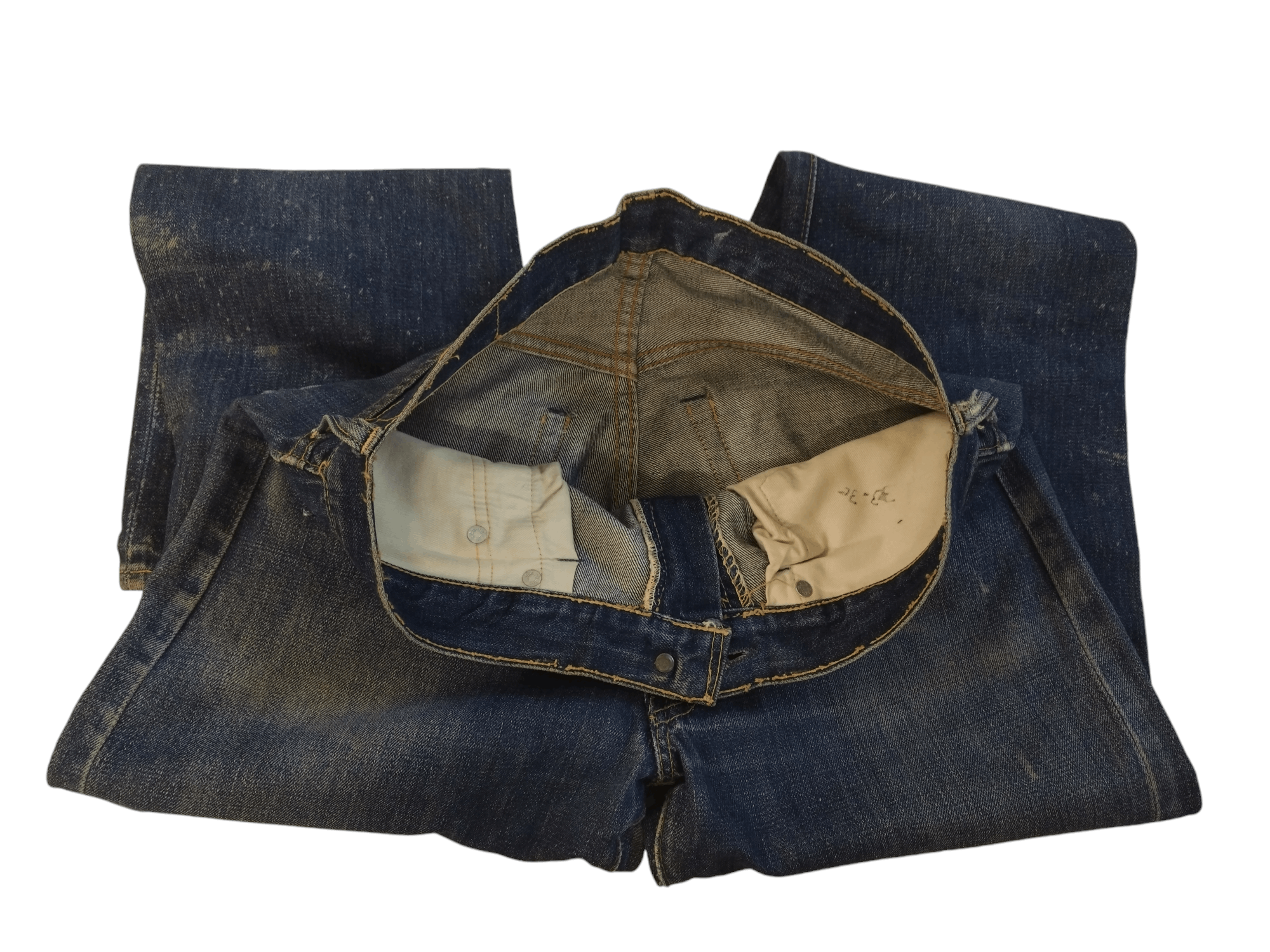 Levi's × Vintage 💥True Vtg 60/70's Levi’s top button No. 8 Distressed Rare🌟 Size US 32 / EU 48 - 5 Thumbnail