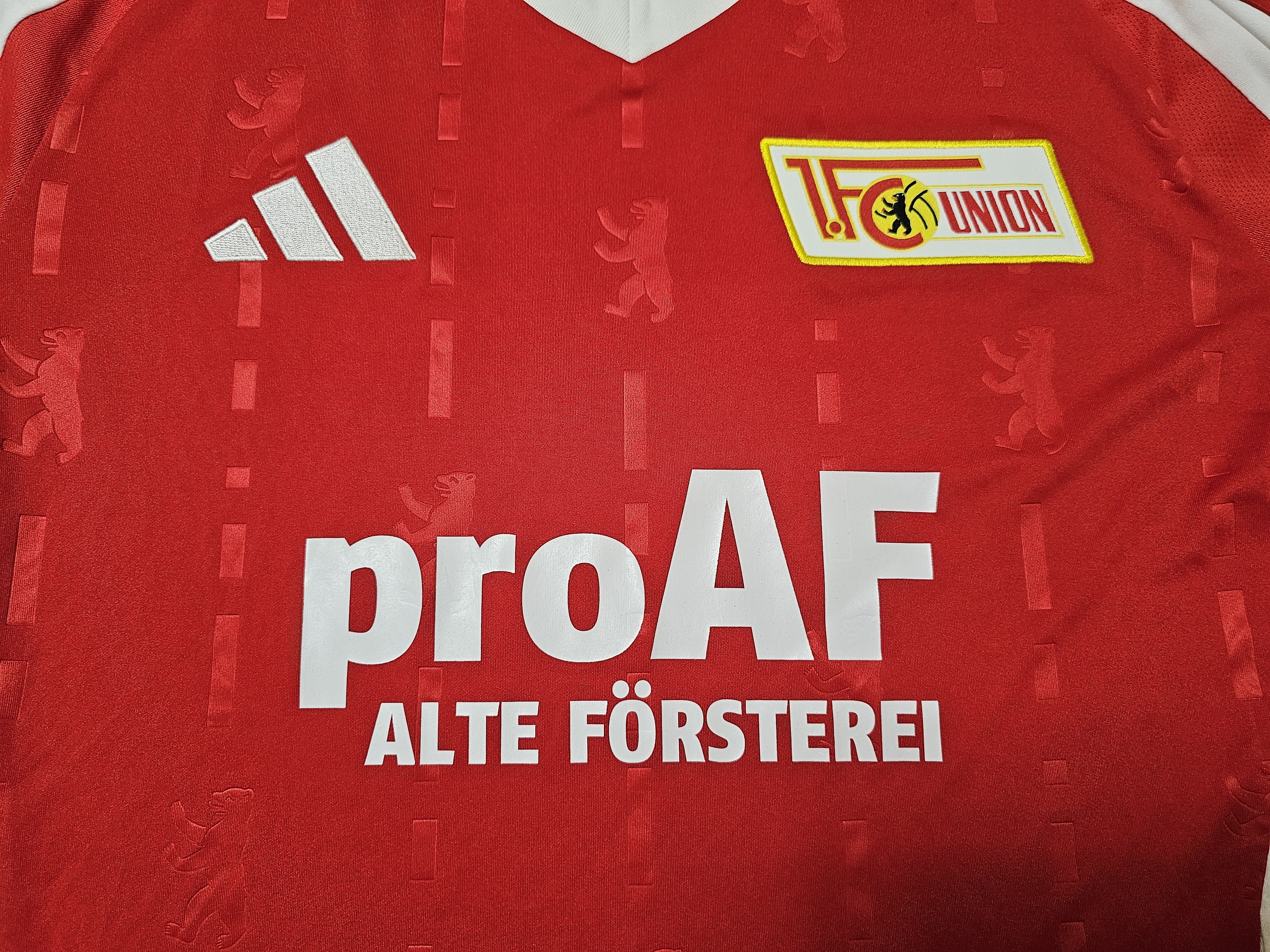 Adidas FC UNION BERLIN 2024 2025 HOME FOOTBALL SHIRT SOCCER JERSEY Size US L / EU 52-54 / 3 - 3 Thumbnail