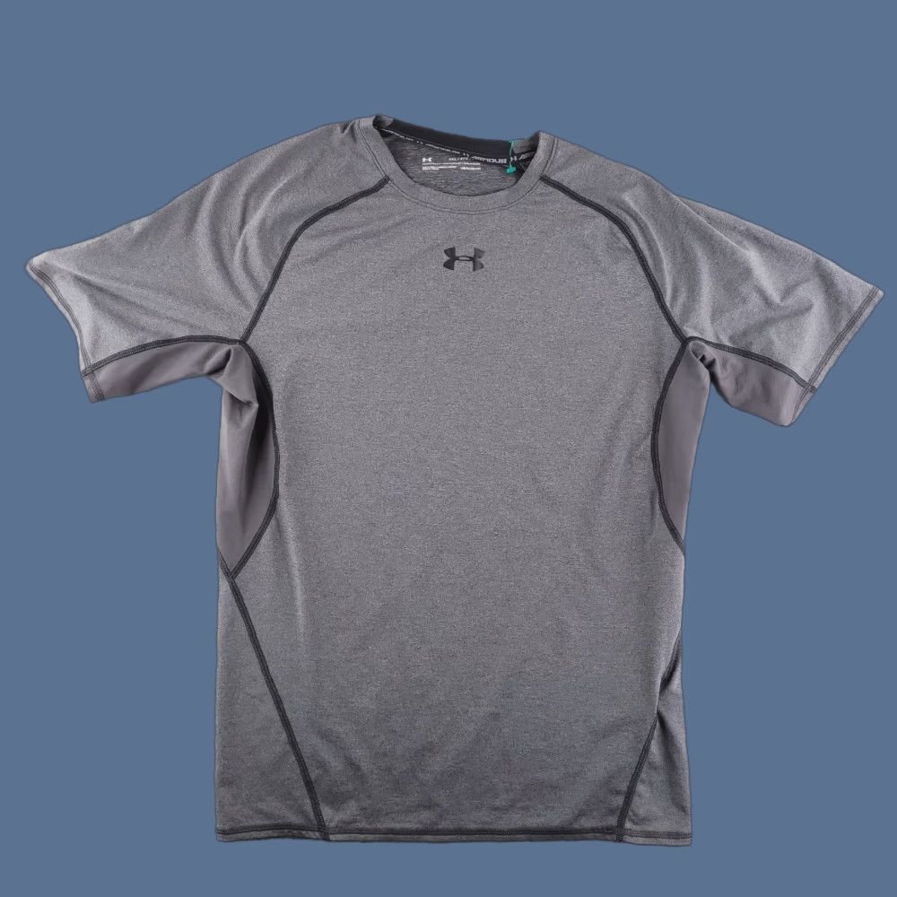 Under Armour Under Armour Shirt Mens 2XL Gray Short Sleeve Crew Neck Compression Gym T-Shirt Size US XXL / EU 58 / 5 - 1 Thumbnail