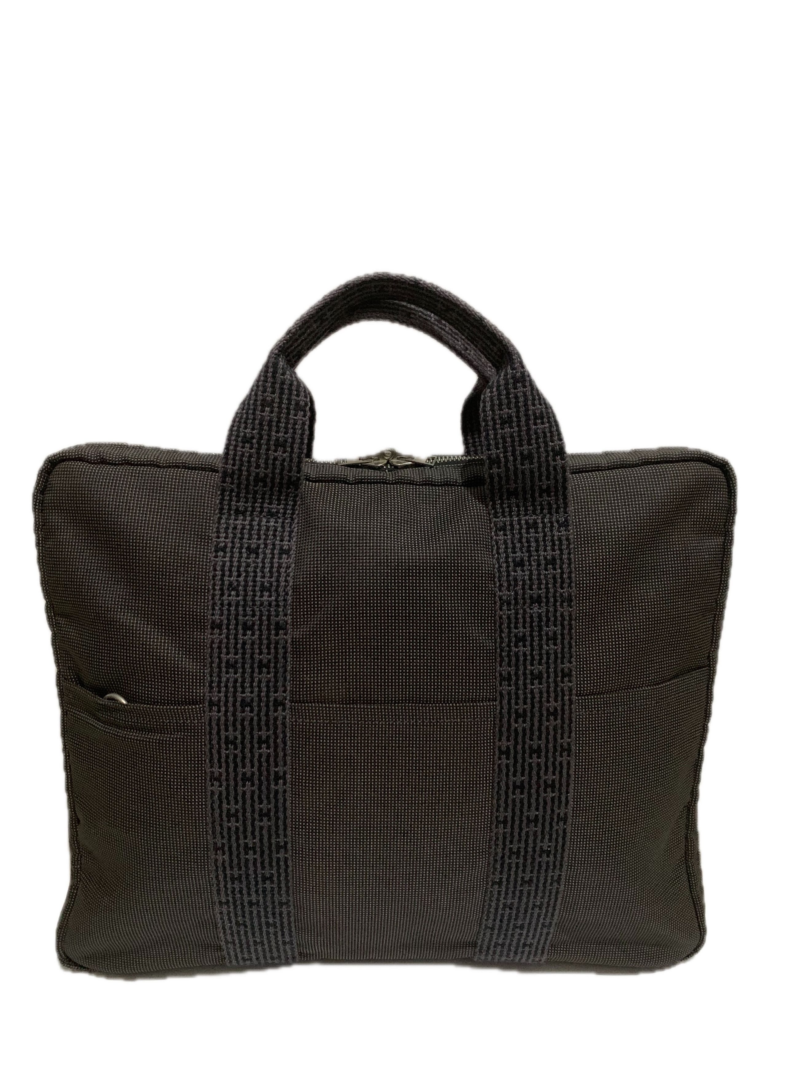 Hermes Hermes Hermes Nylon Canvas Herline Briefcase Business Bag Size ONE SIZE - 1 Thumbnail