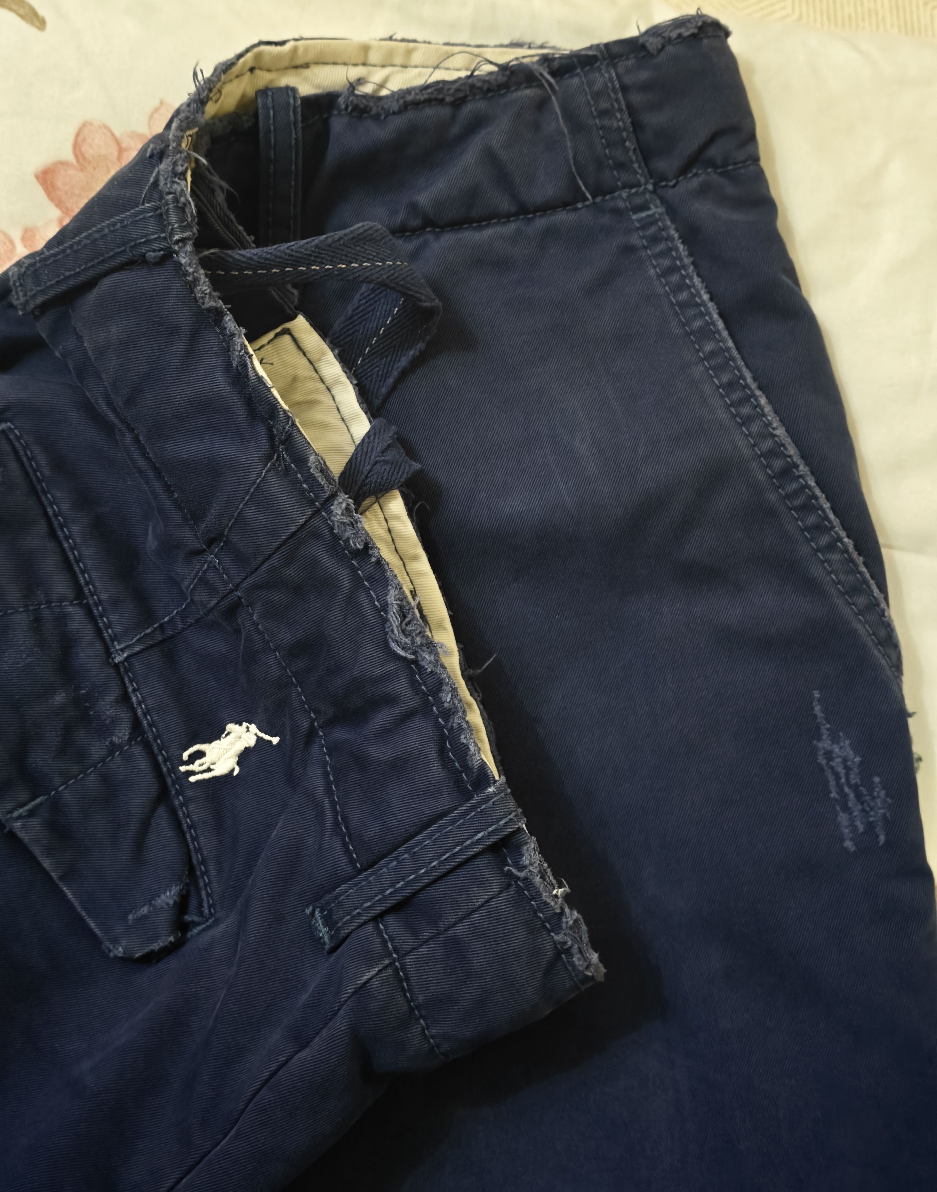 Polo Ralph Lauren Polo Ralph Lauren Navy Chino Distressed Style Short Size US 36 / EU 52 - 3 Thumbnail