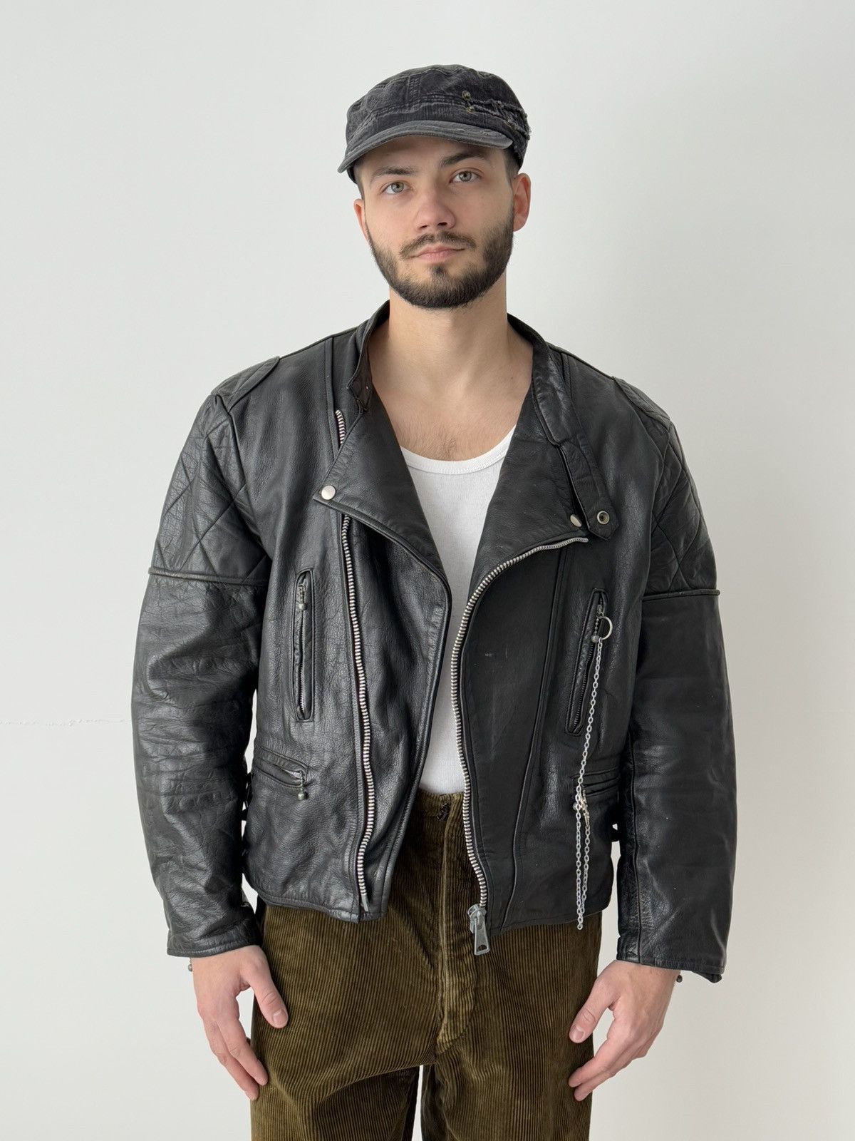 Vintage 1960s Vintage British ‘Clix’ Zipper Biker Leather Jacket Size US L / EU 52-54 / 3 - 3 Thumbnail