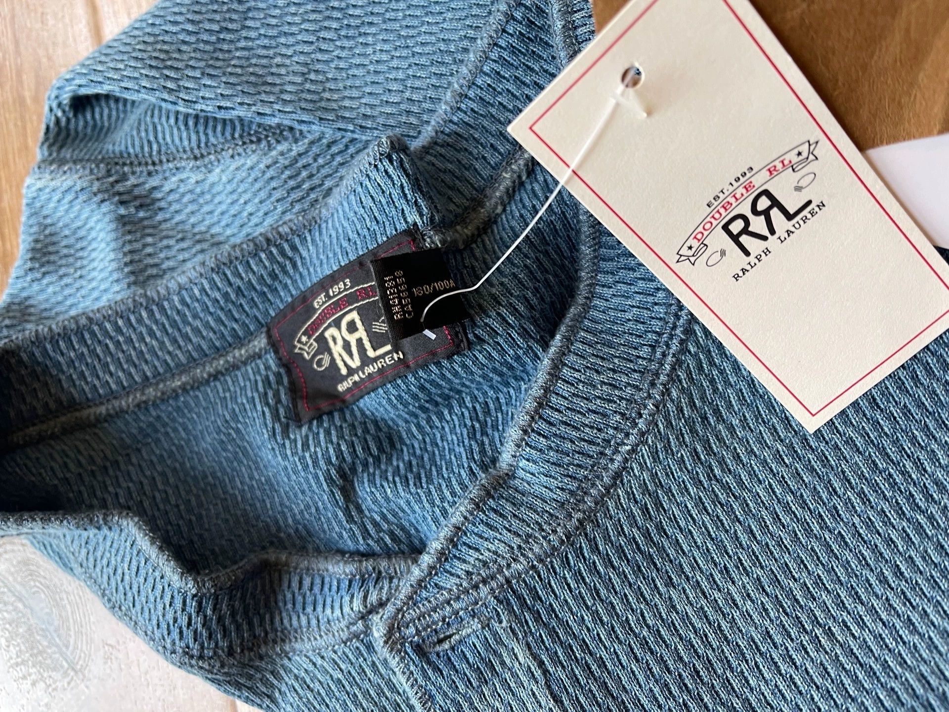 RRL Ralph Lauren RRL Indigo Henry LS Jersey T-Shirt 24AW L Size US L / EU 52-54 / 3 - 9 Thumbnail