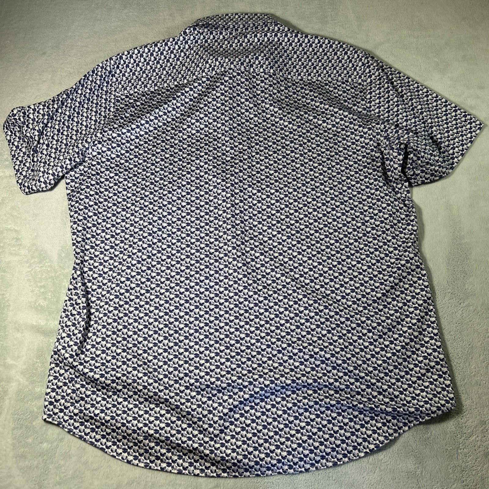 BUGATCHI Bugatchi 8 Way Stretch Geometric Polo Shirt Medium Size US M / EU 48-50 / 2 - 2 Thumbnail
