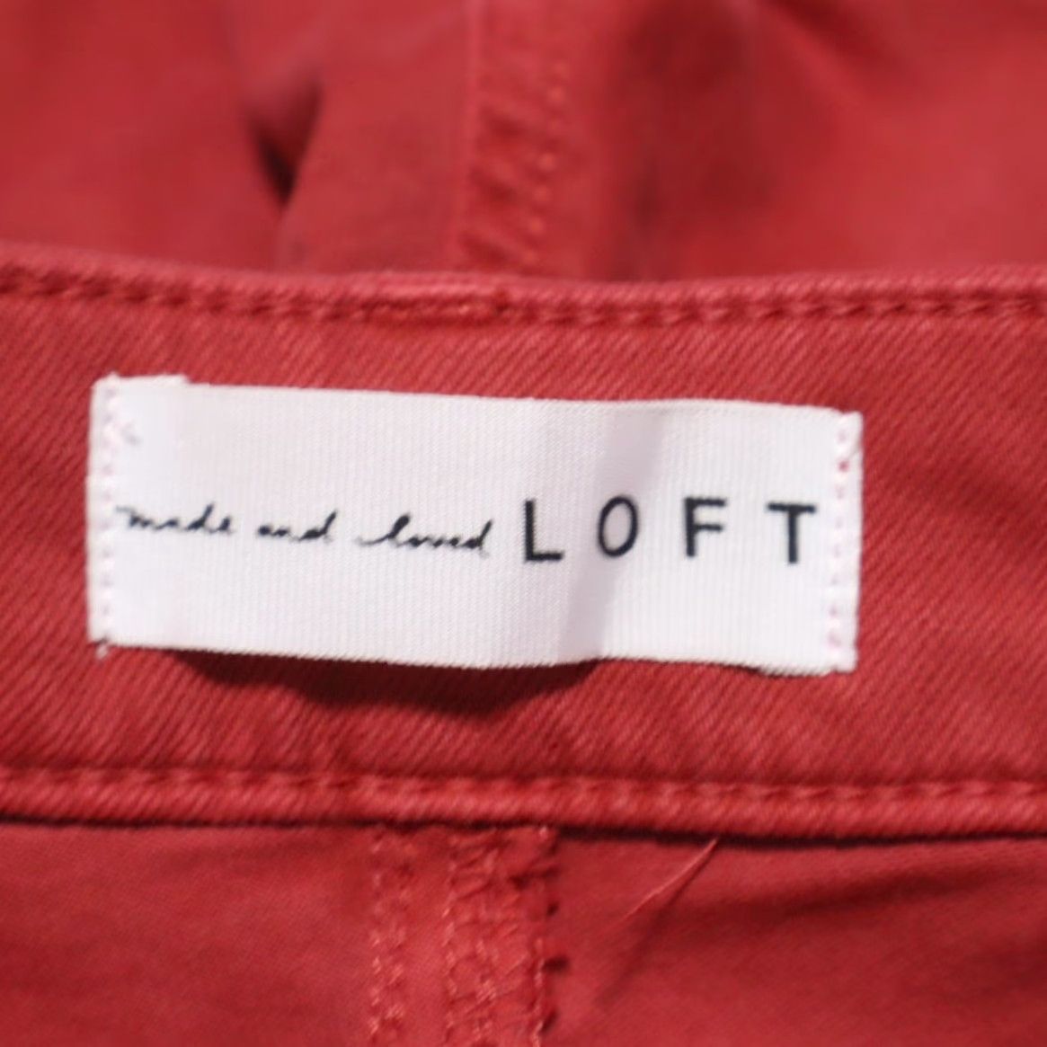 Loft Loft Jeans Red Women's 10 Slim Curvy Skinny Cotton Denim Pants Inseam 29in Casual Adult Women Size 32" / US 10 / IT 46 - 5 Thumbnail