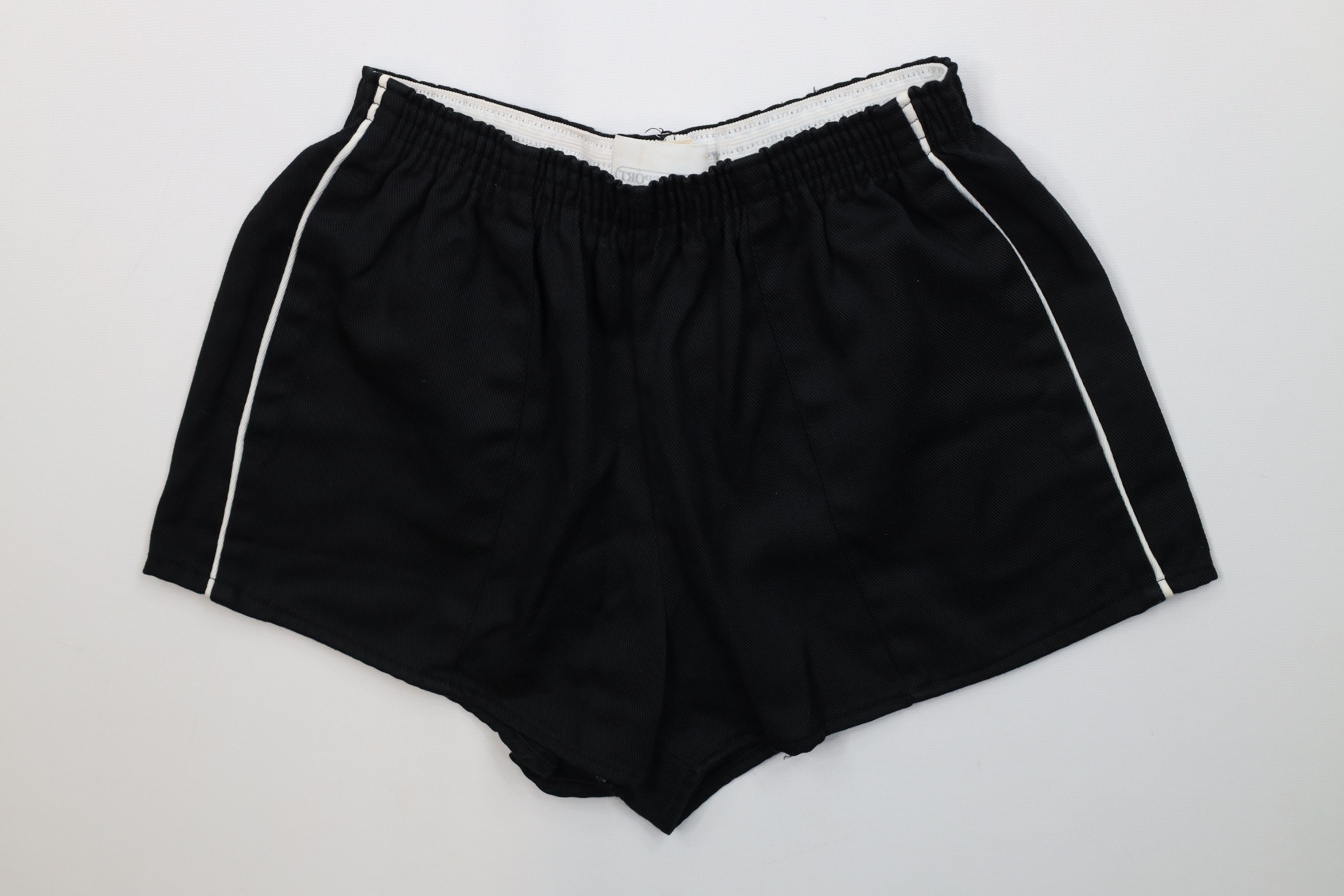 Vintage Vintage 70s Streetwear Jogging Short Shorts Black USA Size 24" / US 00 / IT 34 - 1 Thumbnail