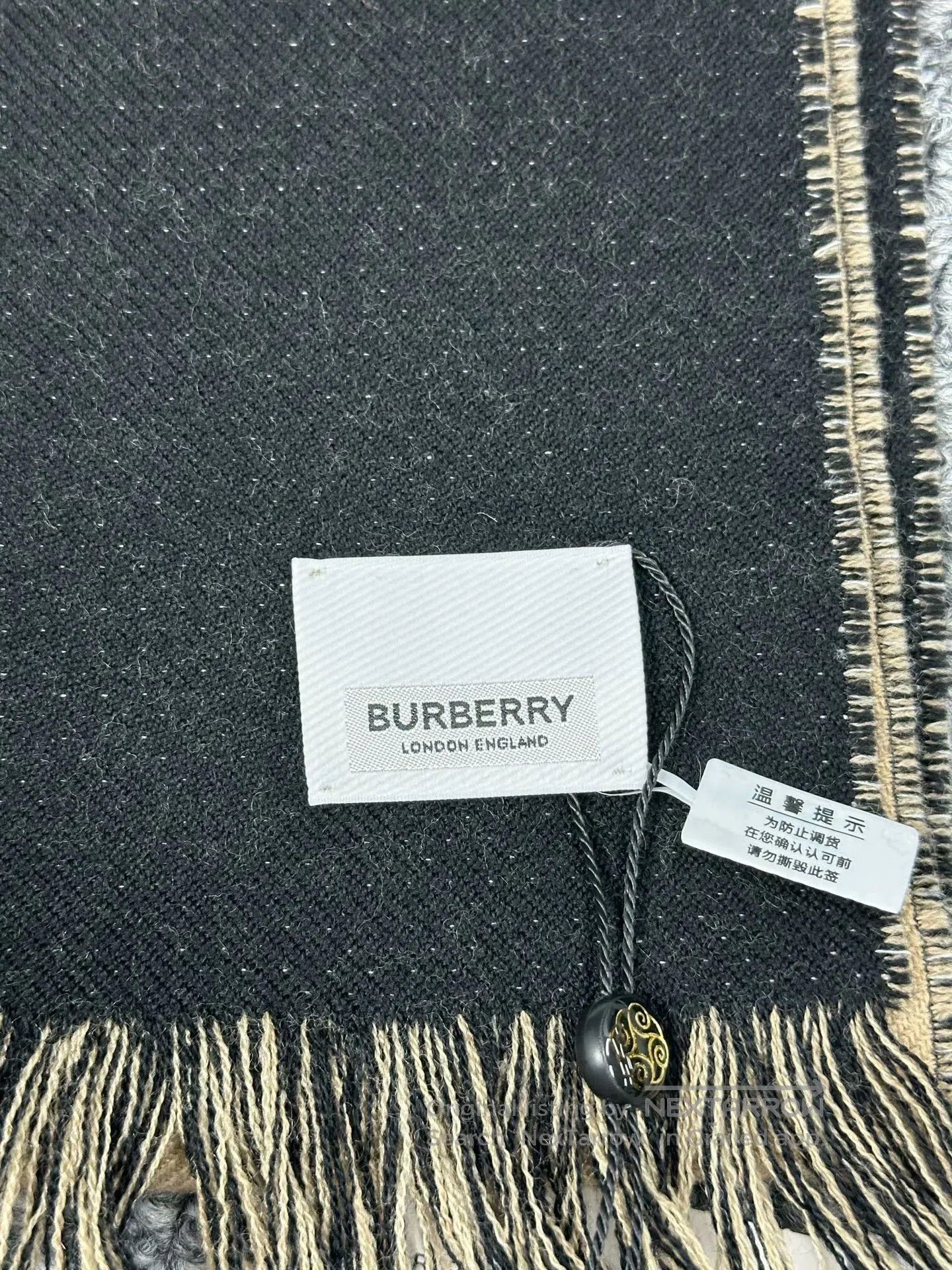 Burberry Burberry Classic beige double-sided logo cashmere scarf| Size ONE SIZE - 4 Thumbnail
