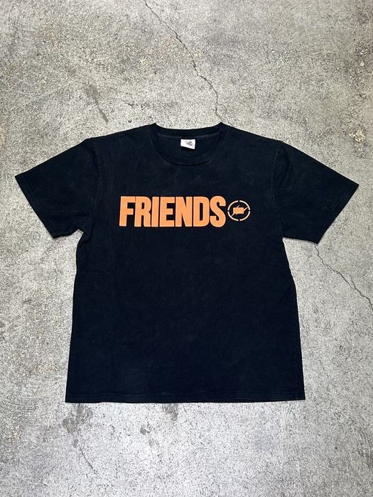 Vlone Vlone x Fragment Friends Tee Black Orange Grailed