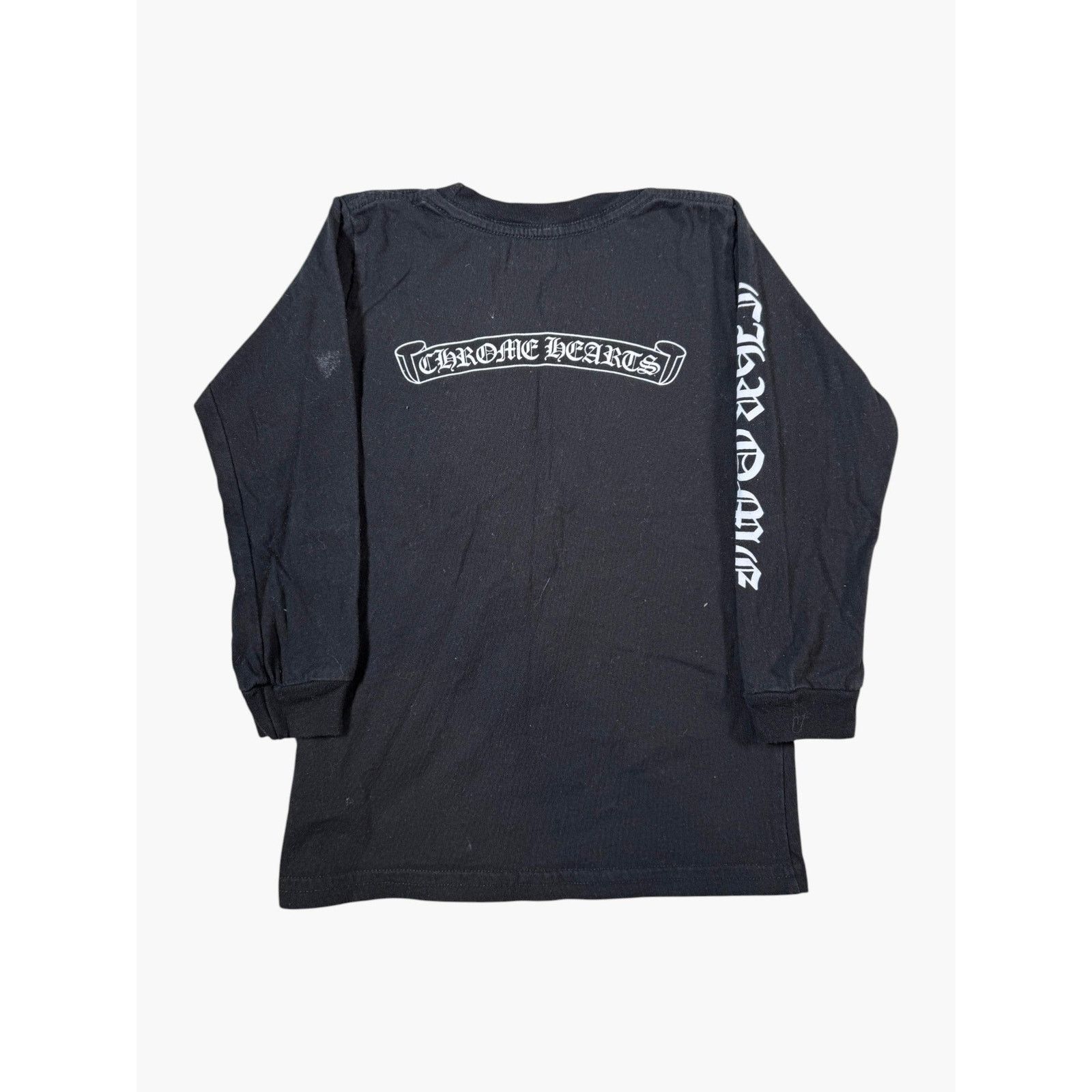 Chrome Hearts Chrome Hearts Scroll Logo Black & White Long Sleeve Size US S / EU 44-46 / 1 - 2 Thumbnail