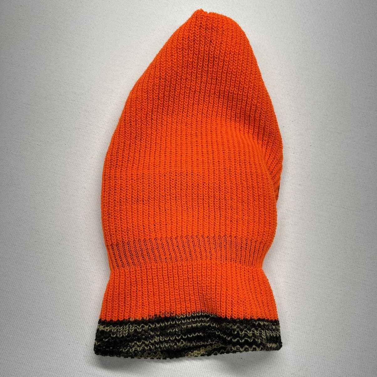 Cabelas × Vintage VTG Cabelas Ski Mask Camouflage Hunting Fleece Knit Orange Size ONE SIZE - 14 Thumbnail