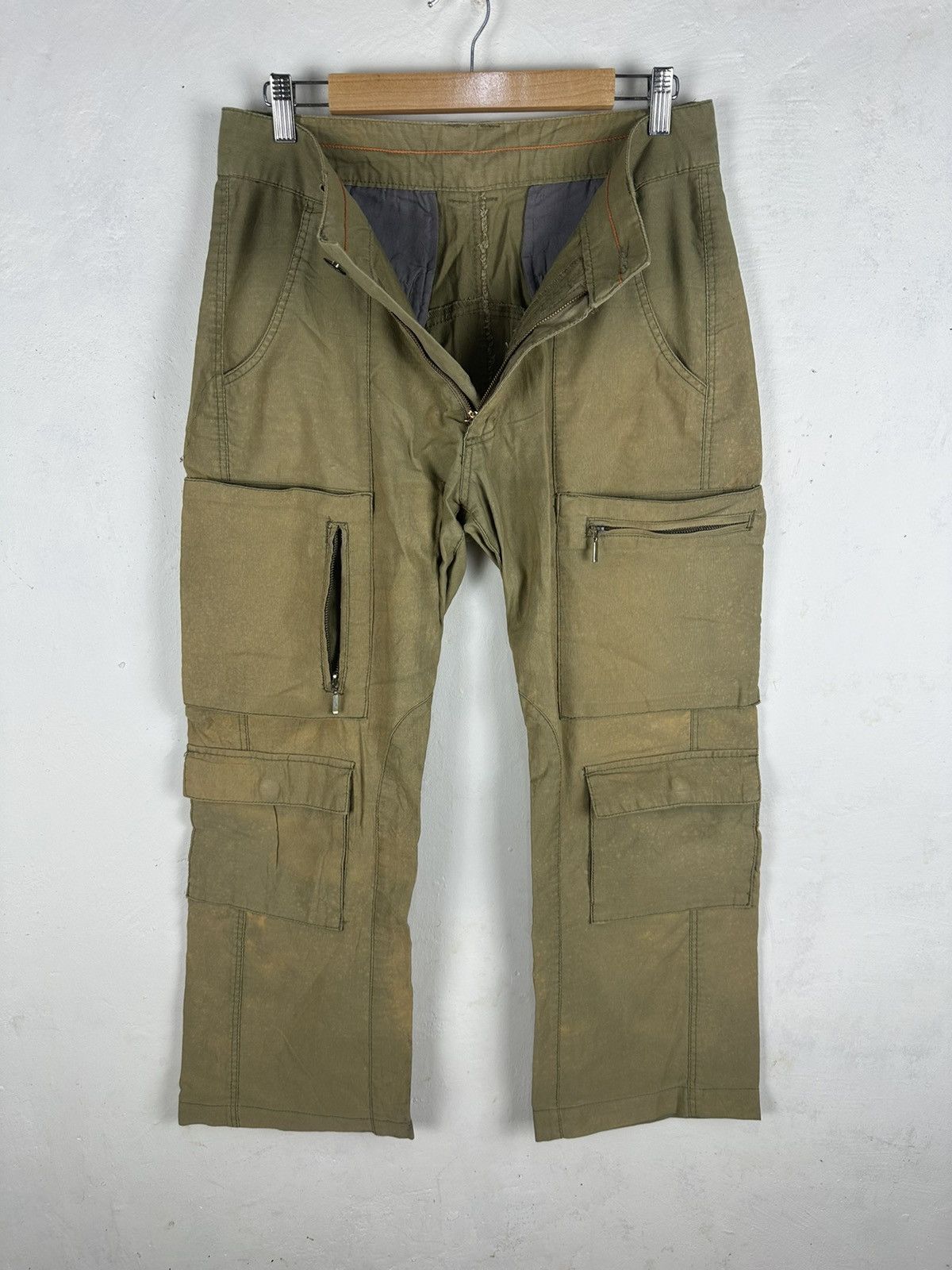 If Six Was Nine CARGO PANTS SENDITIONARIES MULTIPOCKET FADED COLOUR Size US 31 - 14 Thumbnail
