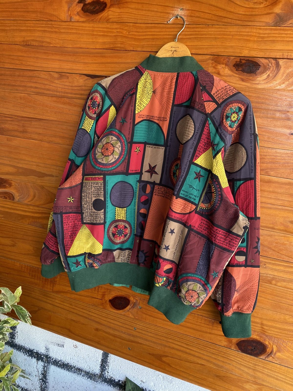 Japanese Brand Vintage Japanese Reversible Bomber Green Flight Jacket Size US L / EU 52-54 / 3 - 11 Thumbnail
