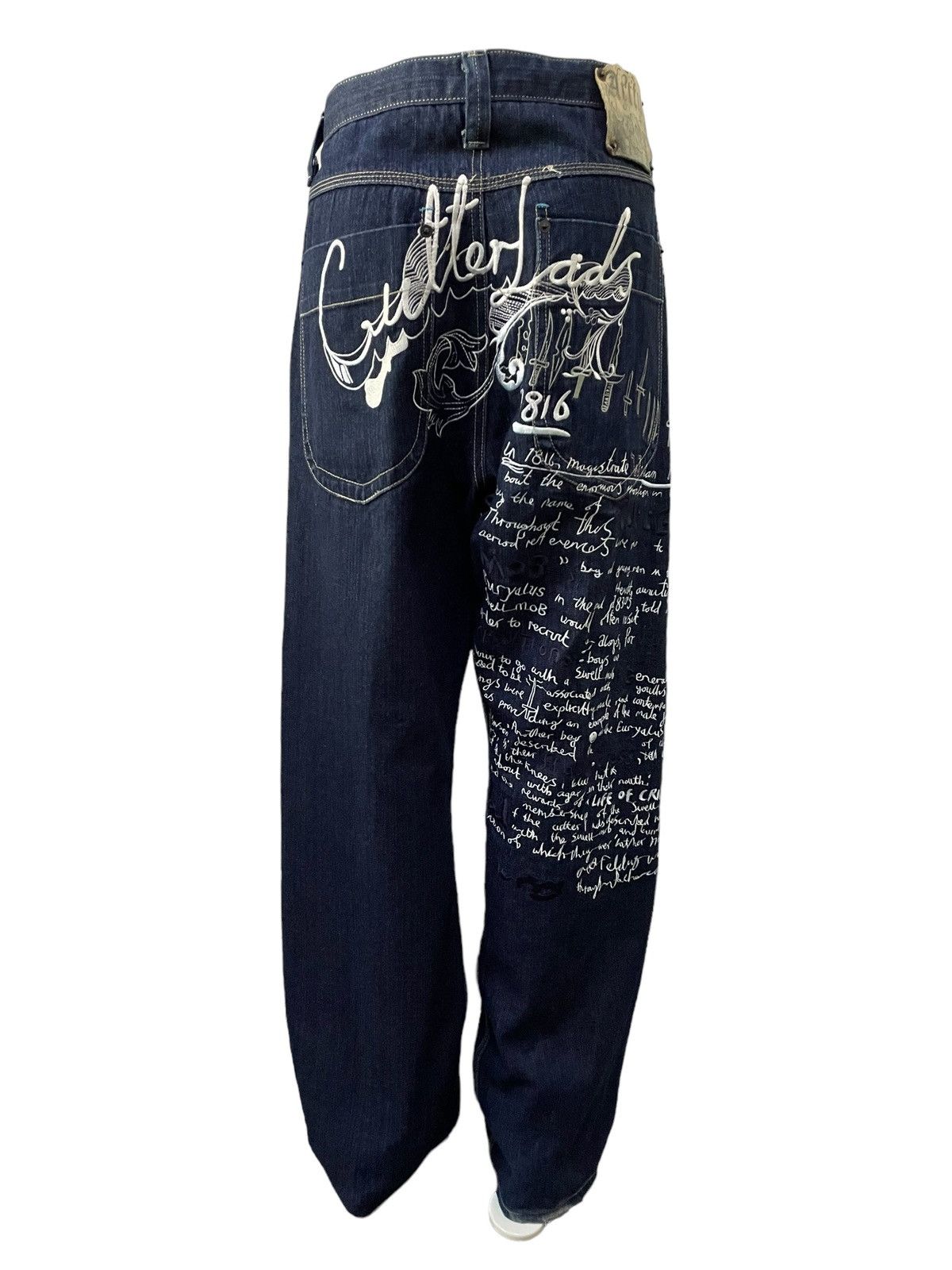 Japanese Brand Artful Dodger Jesse Pinkman Embroidered Poems Baggy Jeans Size US 34 / EU 50 - 3 Thumbnail