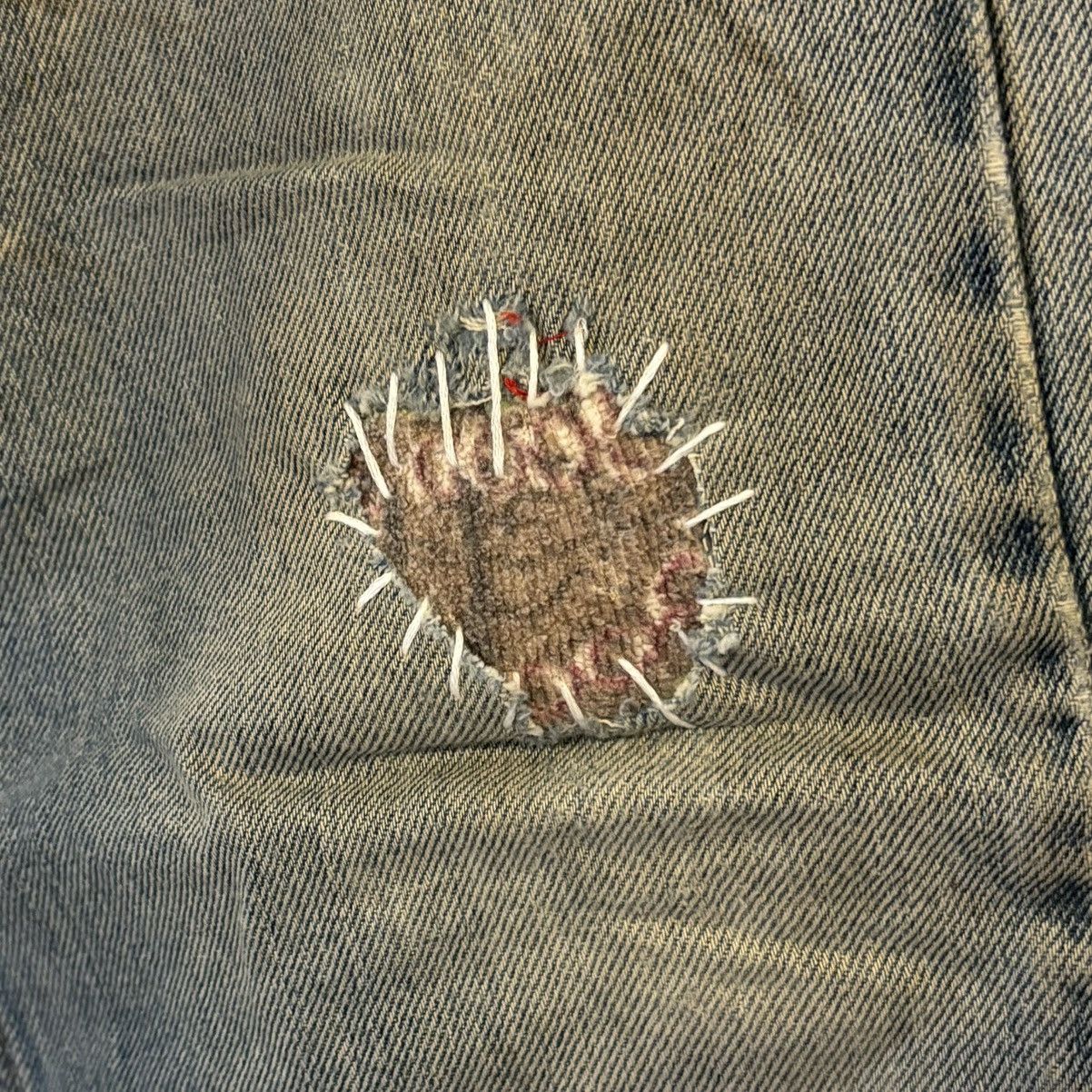 Levi's Levi’s 505 Handmade Shashiko Stiched Repaired Jeans Size US 31 - 3 Thumbnail