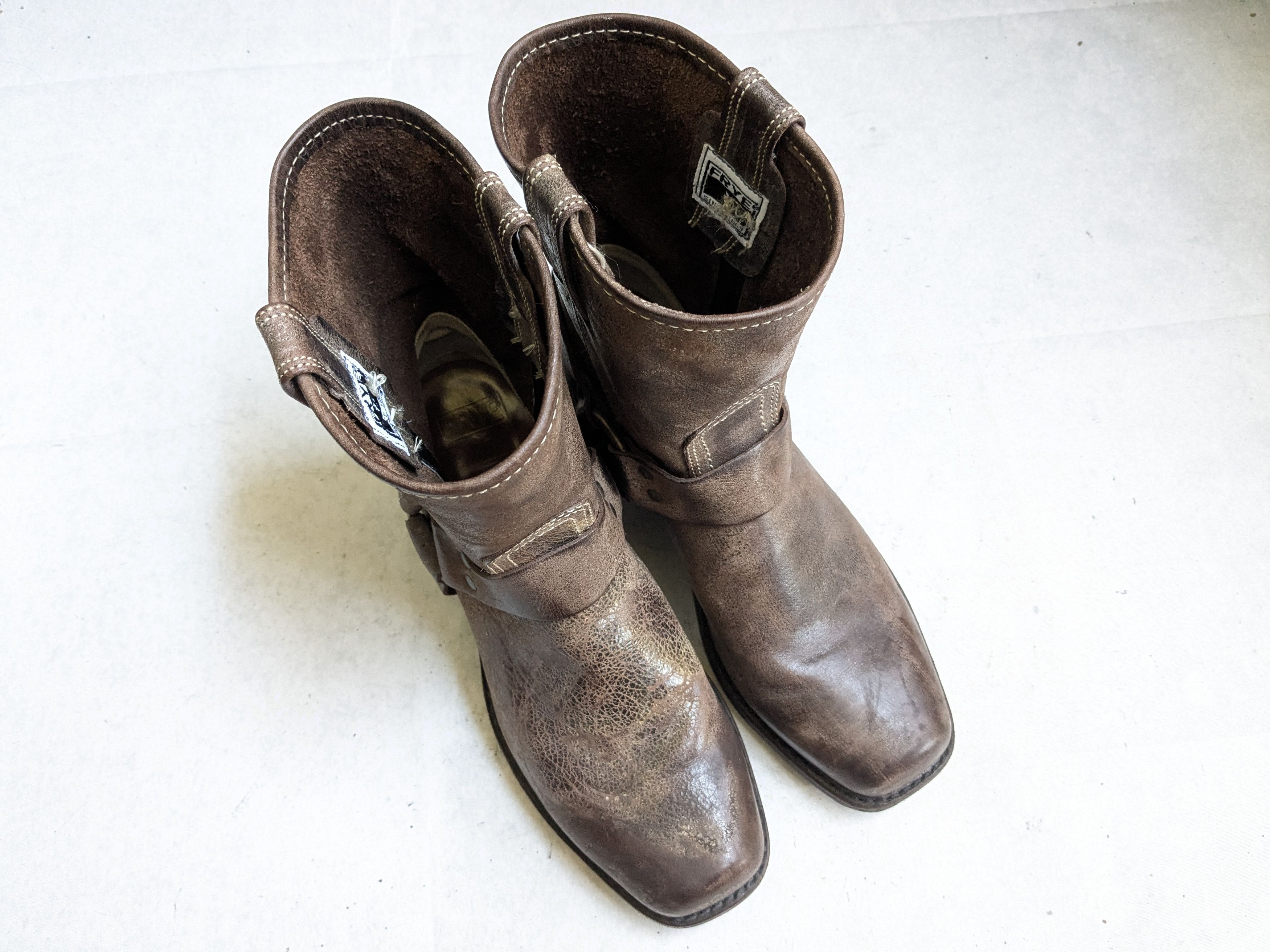 Frye Frye Harness Boots Brown 9.5 M Leather Size US 9.5 / EU 42-43 - 4 Thumbnail