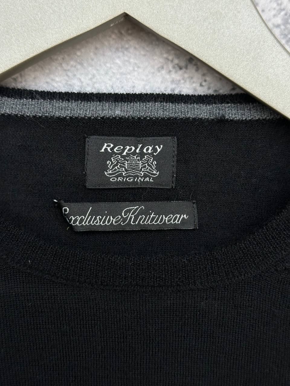 Replay Replay Exclusive Knitwear 100% Lana Wool Sweater Black Crew Size M / US 6-8 / IT 42-44 - 11 Thumbnail
