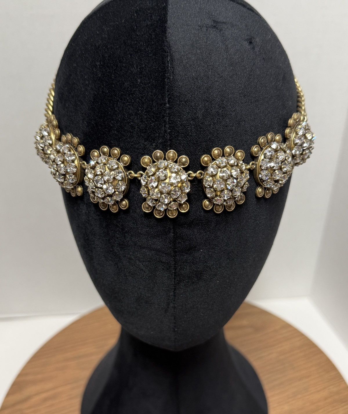 J.Crew J.Crew Vtg Gold Round Crystal Medallions Statement Necklace Size ONE SIZE - 7 Thumbnail