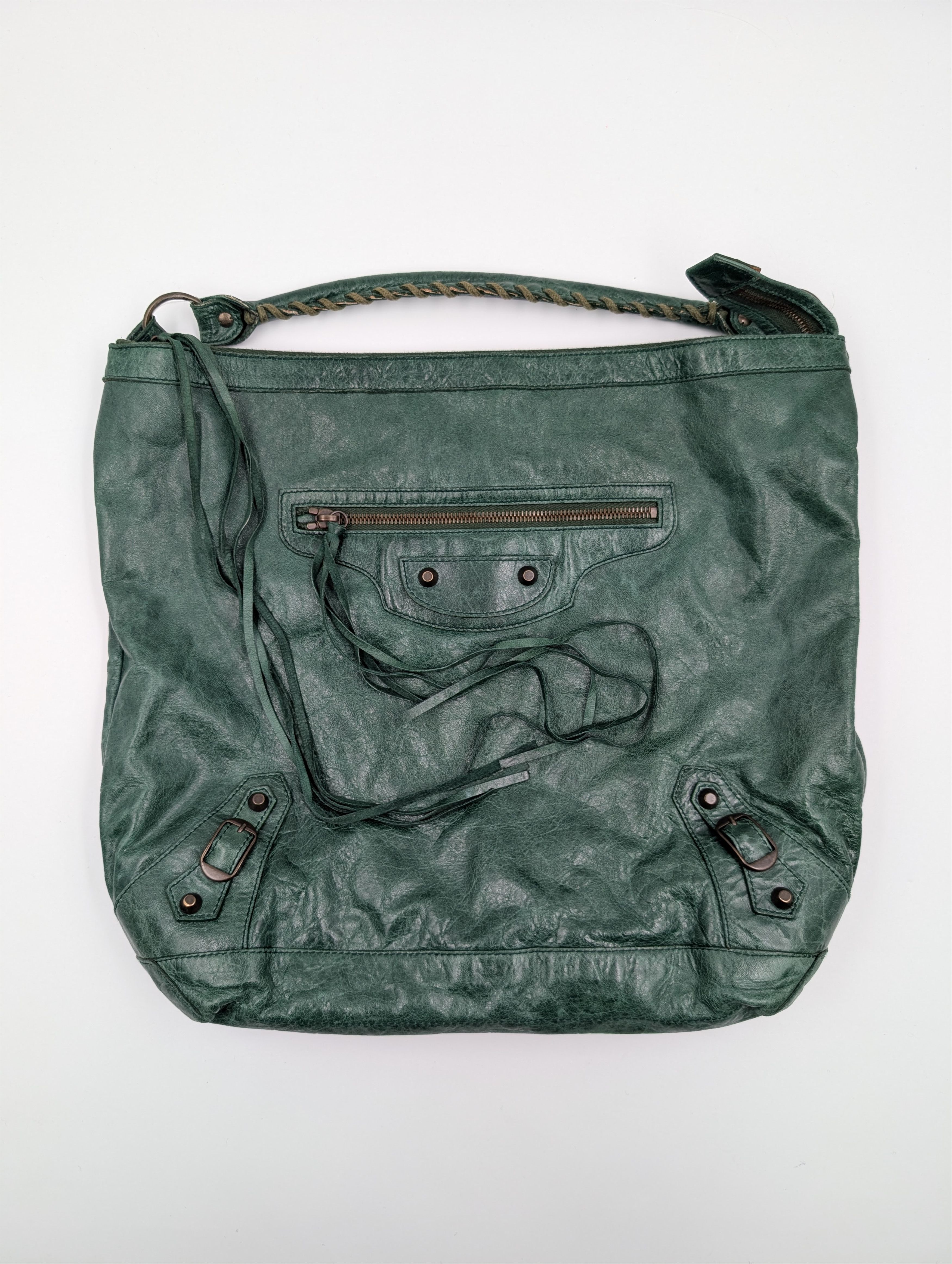 Balenciaga Balenciaga Green Leather Day Bag Size ONE SIZE - 1 Thumbnail
