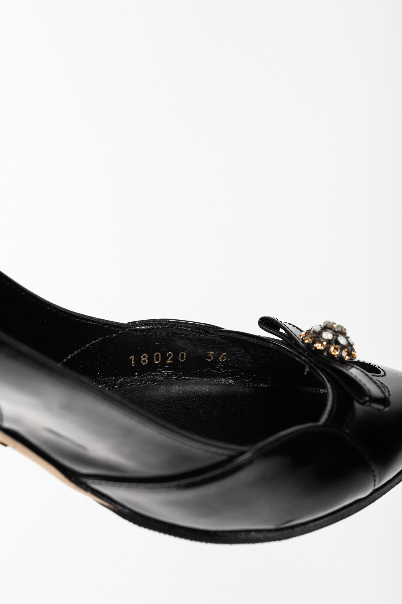 Dolce & Gabbana Dolce & Gabbana Patent Embellished Slingback Heels Size US 5.5 / IT 35.5 - 11 Thumbnail