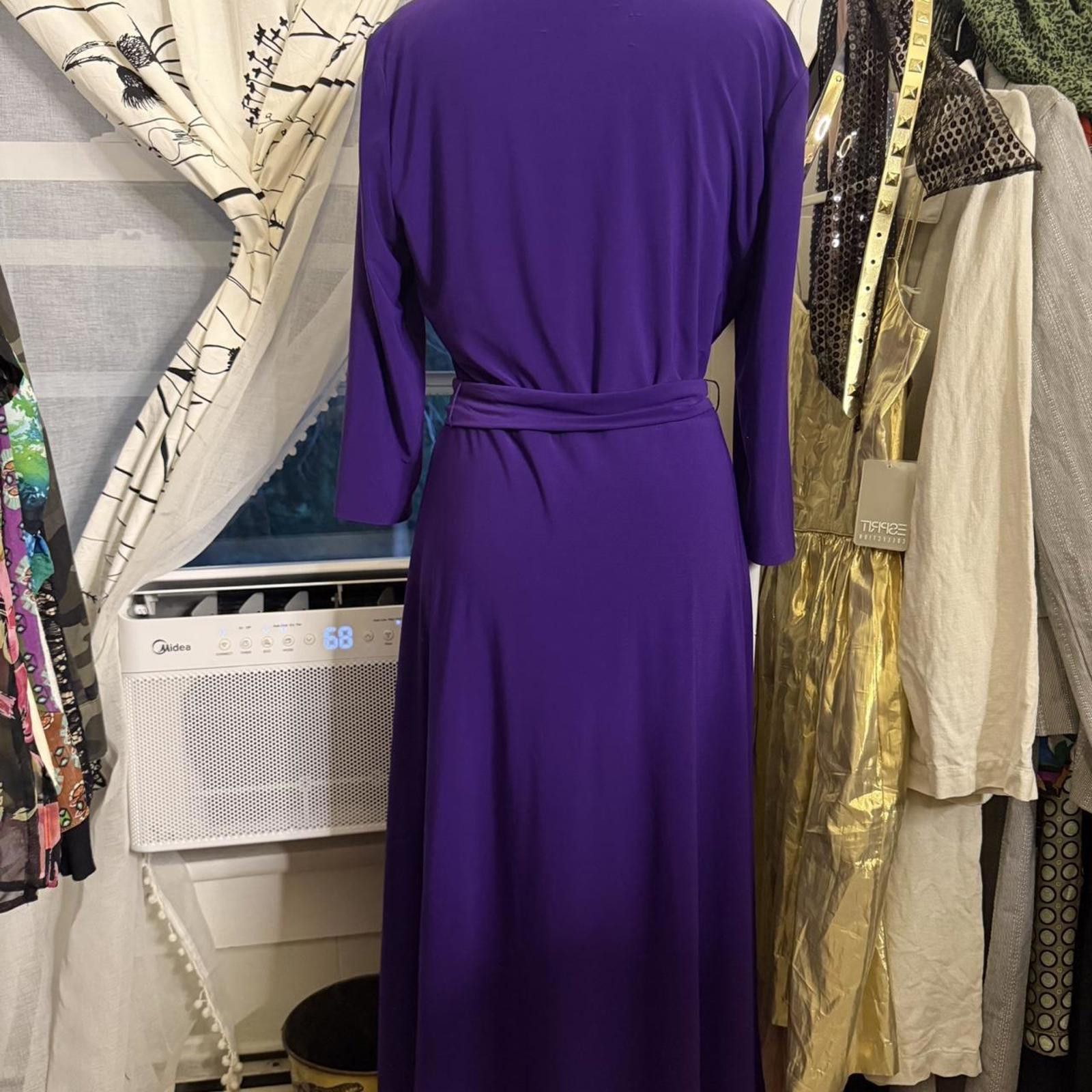 Lauren Ralph Lauren Ralph Lauren Vintage Black Label Purple Wrap Dress Size 10 Size L / US 10 / IT 46 - 2 Thumbnail