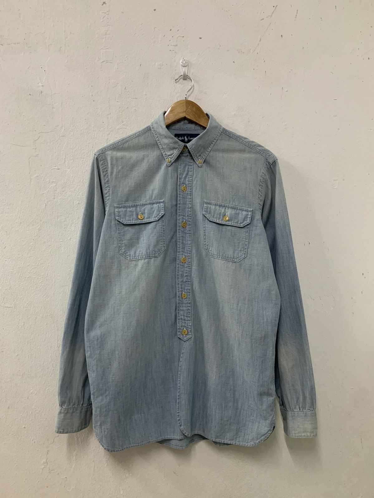image of Polo Ralph Lauren x Ralph Lauren Ralph Laurent Workers Denim Shirt, Men's (Size Medium)