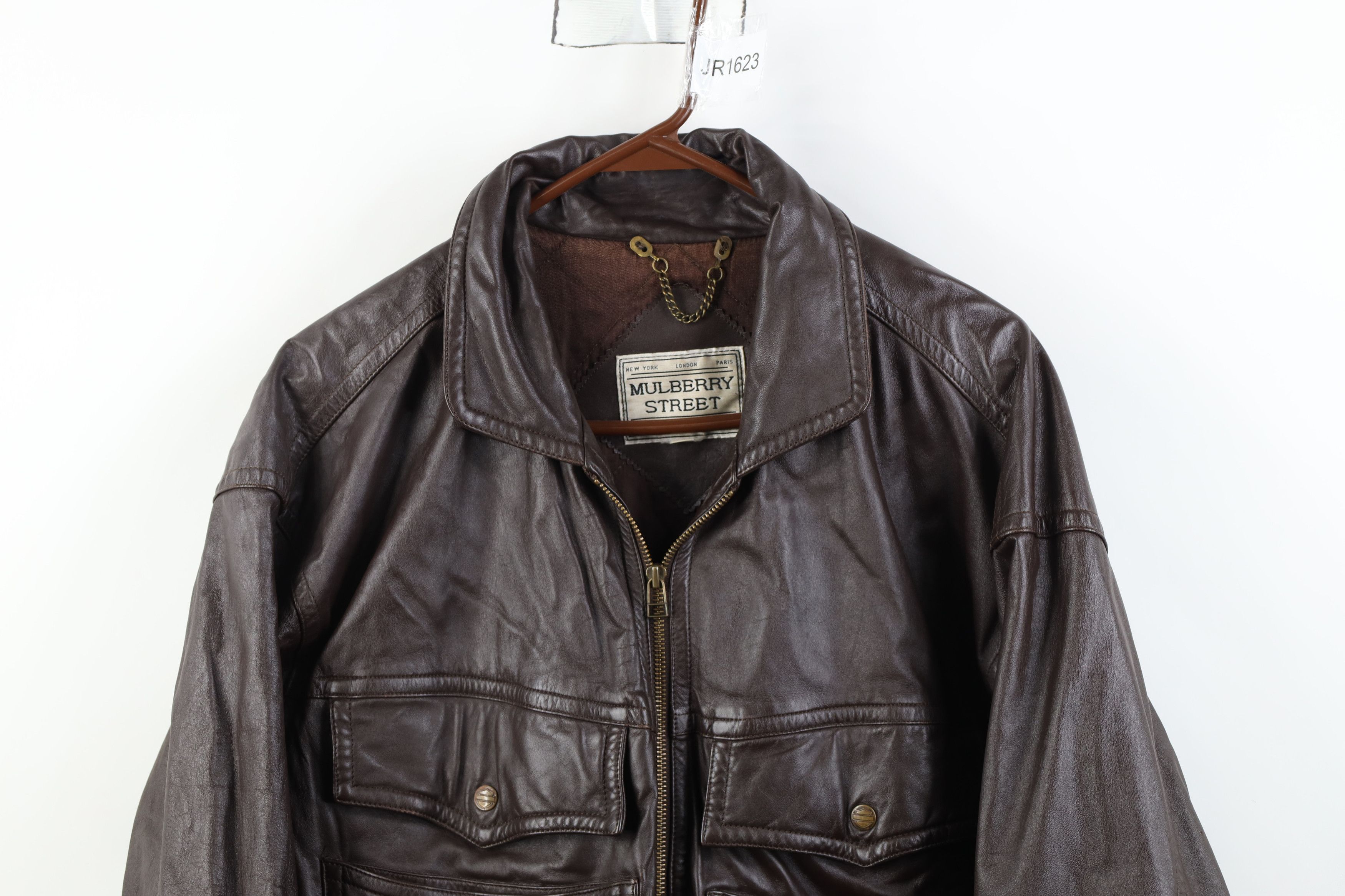 Vintage Vintage 90s Streetwear Quilted Leather Bomber Jacket Brown Size US M / EU 48-50 / 2 - 2 Thumbnail