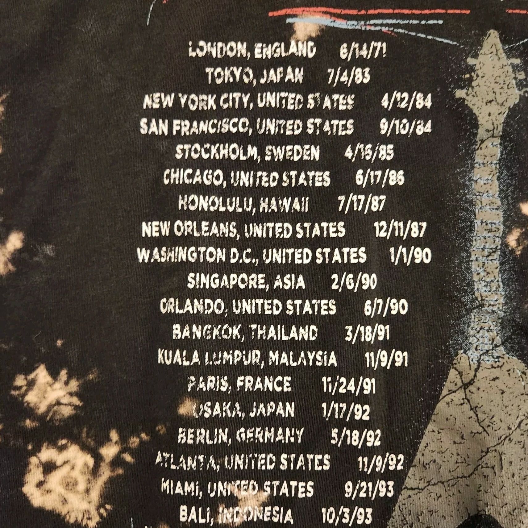 Hard Rock Cafe Hard Rock Guitar Co T Shirt World Tour Seminole Tie Dye Size L Size US L / EU 52-54 / 3 - 5 Thumbnail