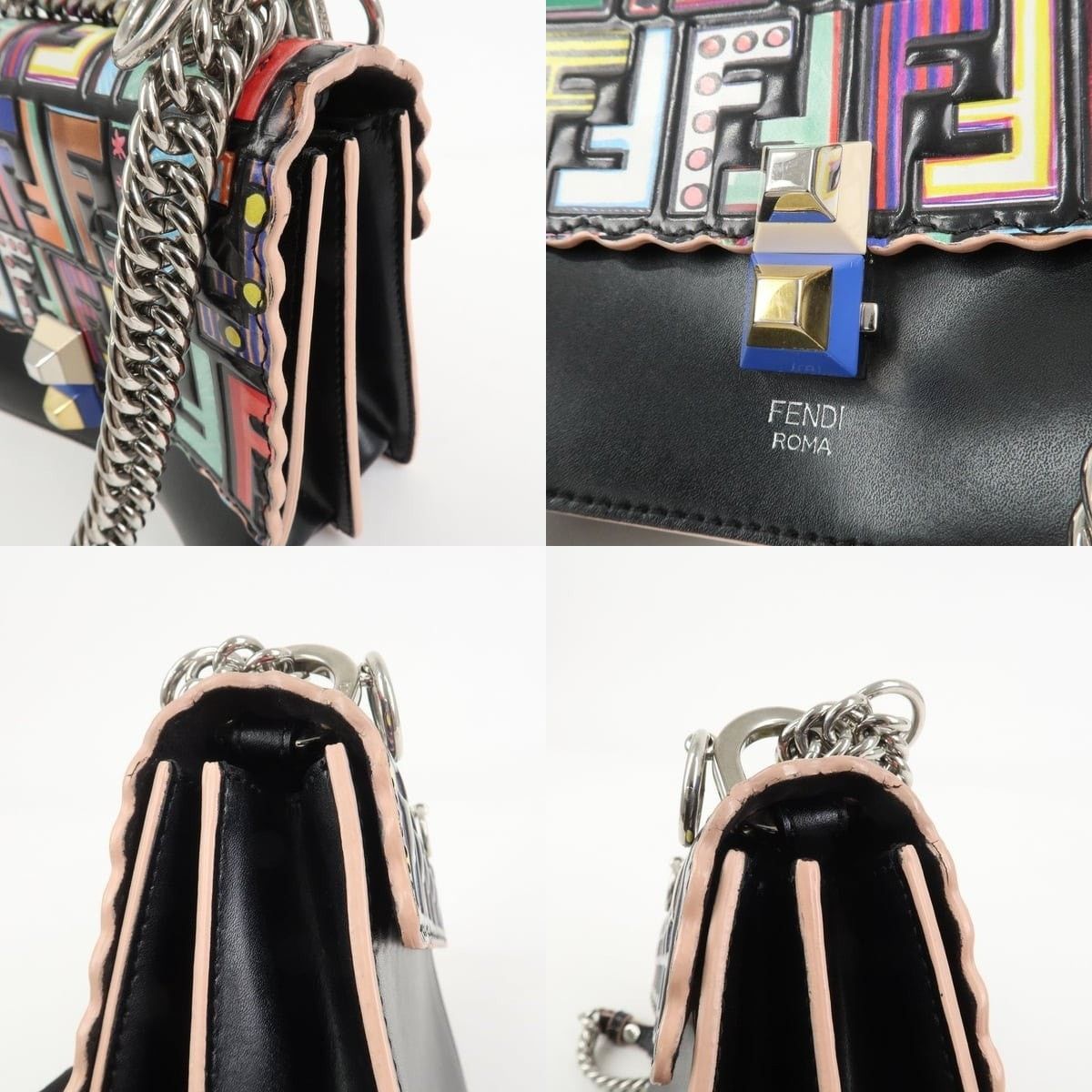 Fendi Fendi Zucca Mini Kan I Leather Shoulder Bag Multicolor Size ONE SIZE - 6 Thumbnail