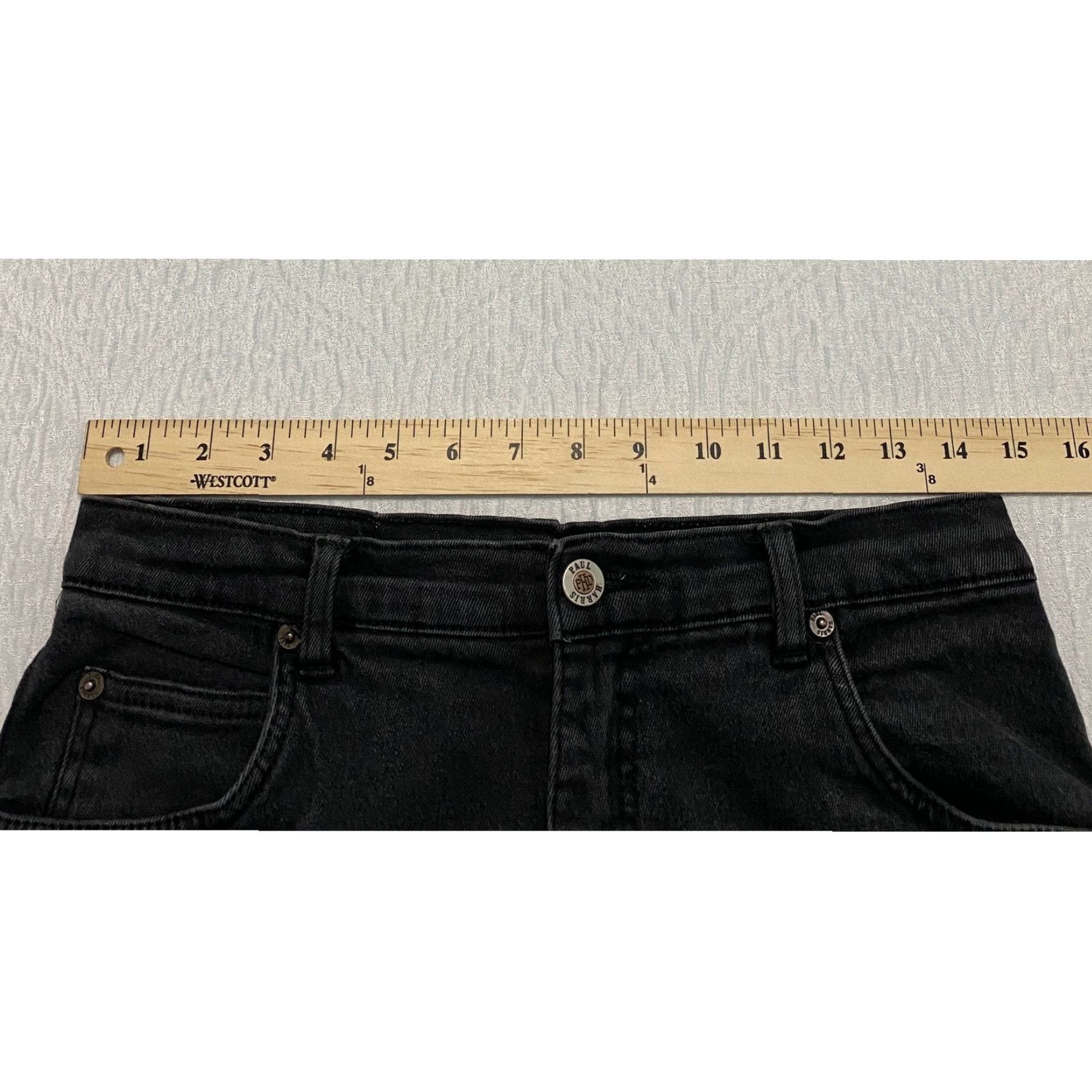 Vintage VINTAGE Paul Harris Denim PHD Straight Jeans Womens 12 Black Charcoal Wash Mid Rise Stretch 5-Pocket Mens? Size 34" / US 12 / IT 48 - 4 Thumbnail