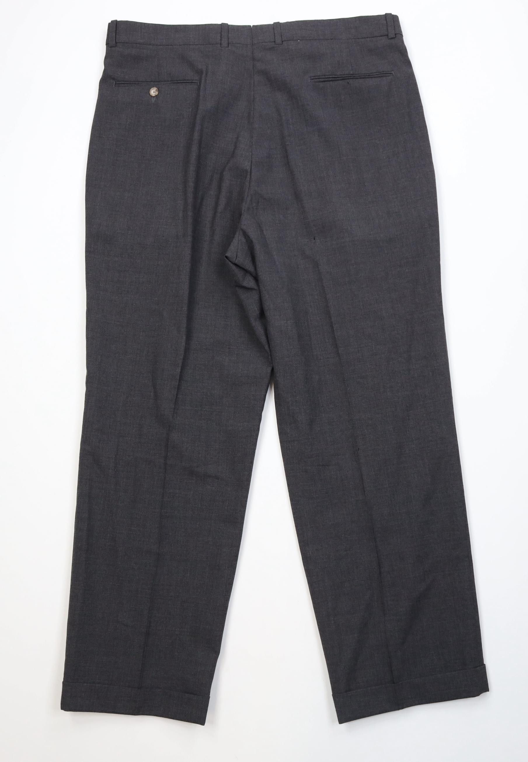 Vintage Vintage 90s Streetwear Wool Knit Wide Leg Chino Pants Gray Size US 38 / EU 54 - 11 Thumbnail