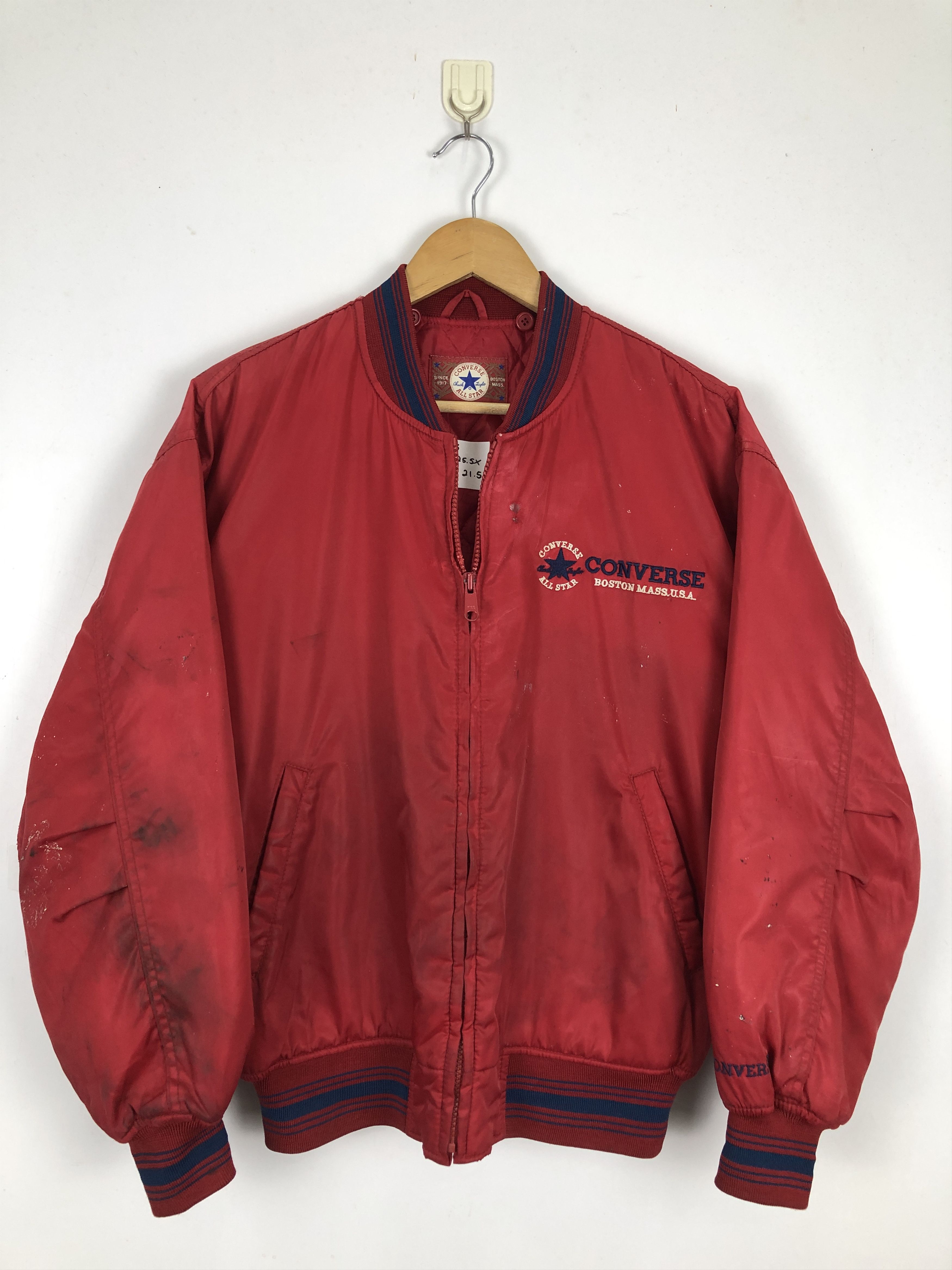 Converse Vintage 90s Converse All Star Bomber Big Logo Jacket J1713 Size US M / EU 48-50 / 2 - 1 Thumbnail