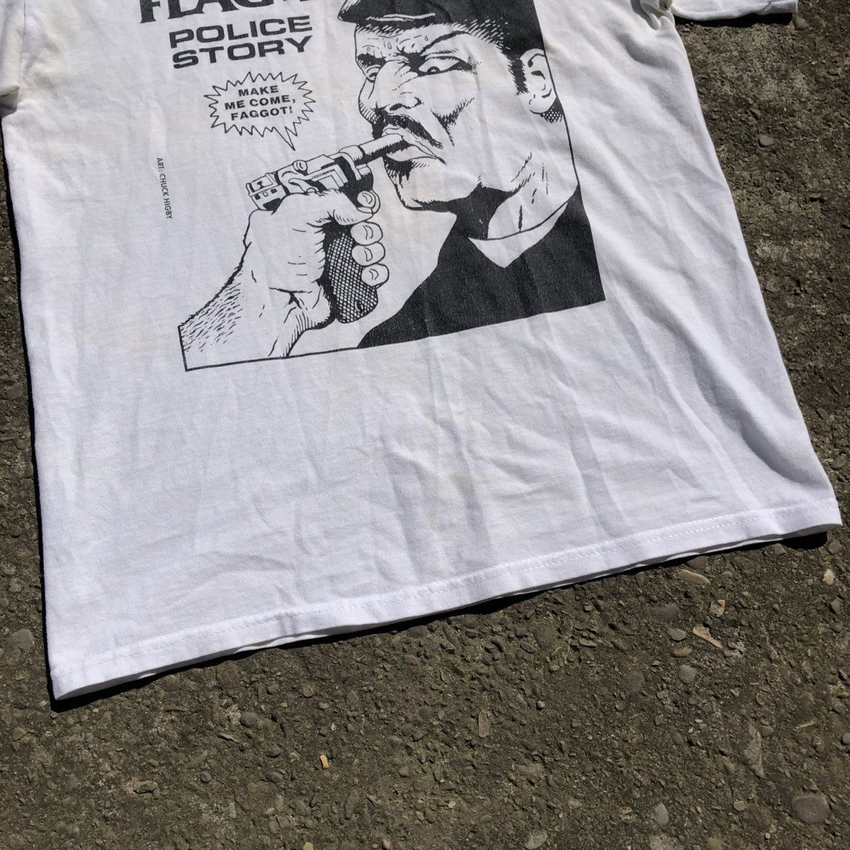 Vintage Vintage Black Flag Police Story T-Shirt Size US S / EU 44-46 / 1 - 4 Thumbnail