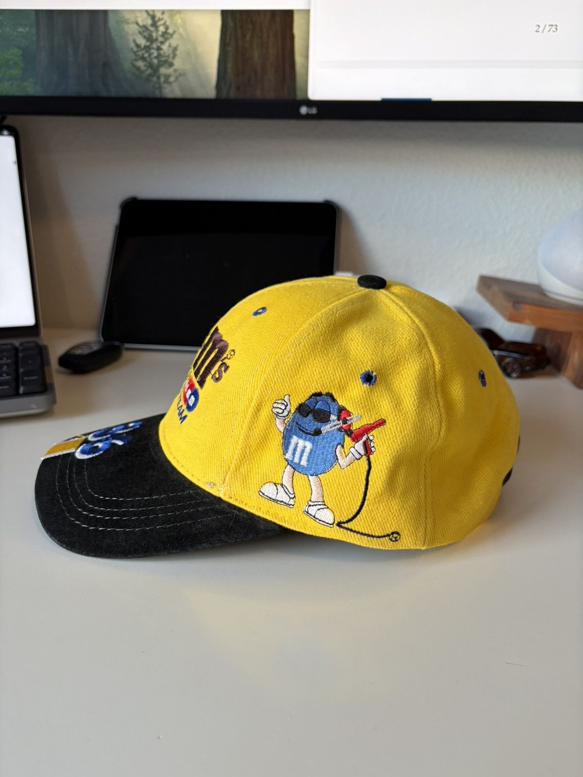 NASCAR Vintage NASCAR M&M Racing Strapback Hat Cap 1990s/2000s Size ONE SIZE - 2 Thumbnail