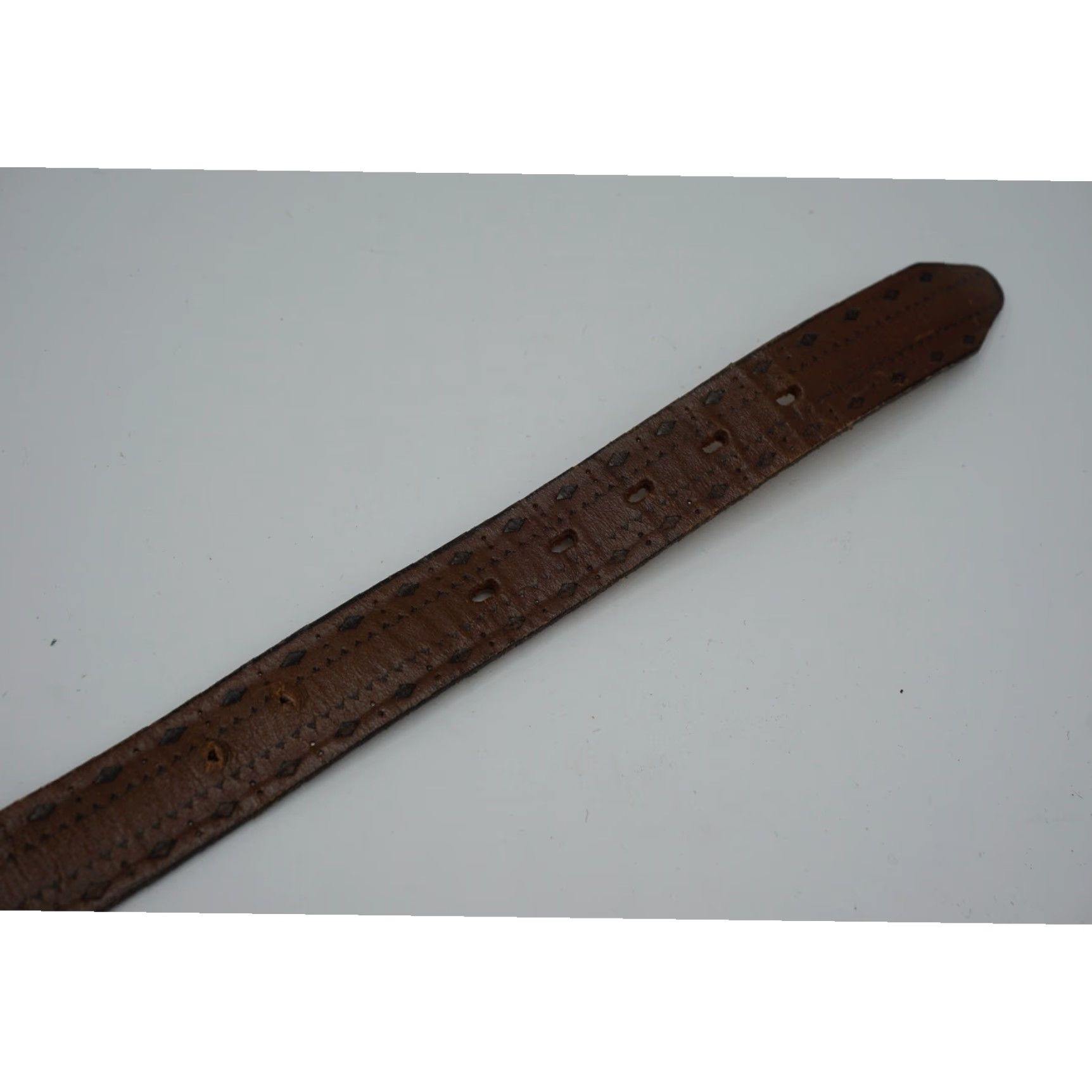 Vintage VINTAGE Brown Leather Belt Outdoors Brass Buckle Men M Brown Leather Belt Outdoors Brass Buckle Mens Size ONE SIZE - 5 Thumbnail