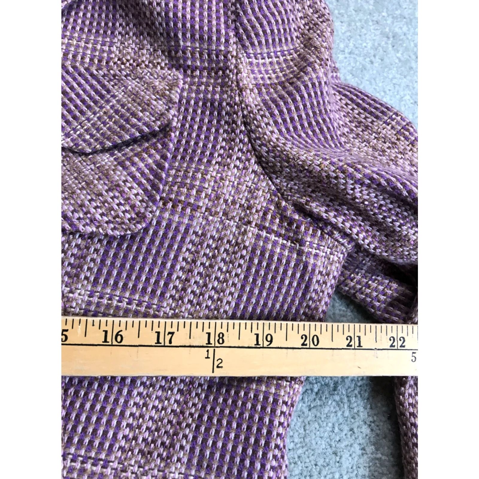 Worthington Worthington Jacket, Women's Size 14, Purple Brown, Shoulder Pads, Jacket, Women, 14, Brown, 90s? Size XL / US 12-14 / IT 48-50 - 5 Thumbnail