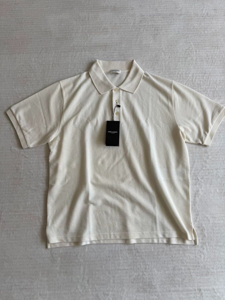 Saint Laurent Paris Saint Laurent Paris Beige polo shirt Size US L / EU 52-54 / 3 - 1 Thumbnail