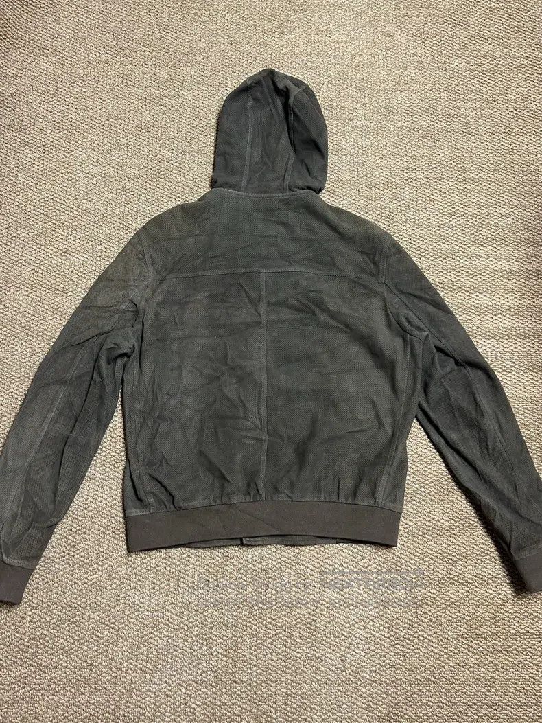 Brioni Brioni Suede perforated calfskin hooded leather jacket Size US L / EU 52-54 / 3 - 2 Thumbnail