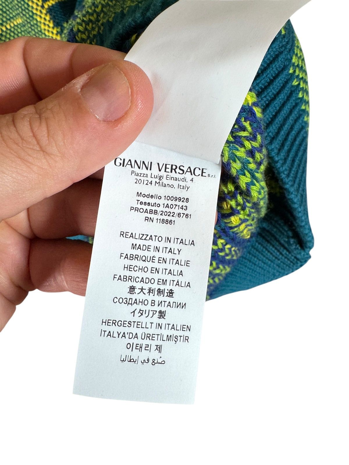 Versace Versace Green Blue Check Logo Vest Size US M / EU 48-50 / 2 - 6 Thumbnail