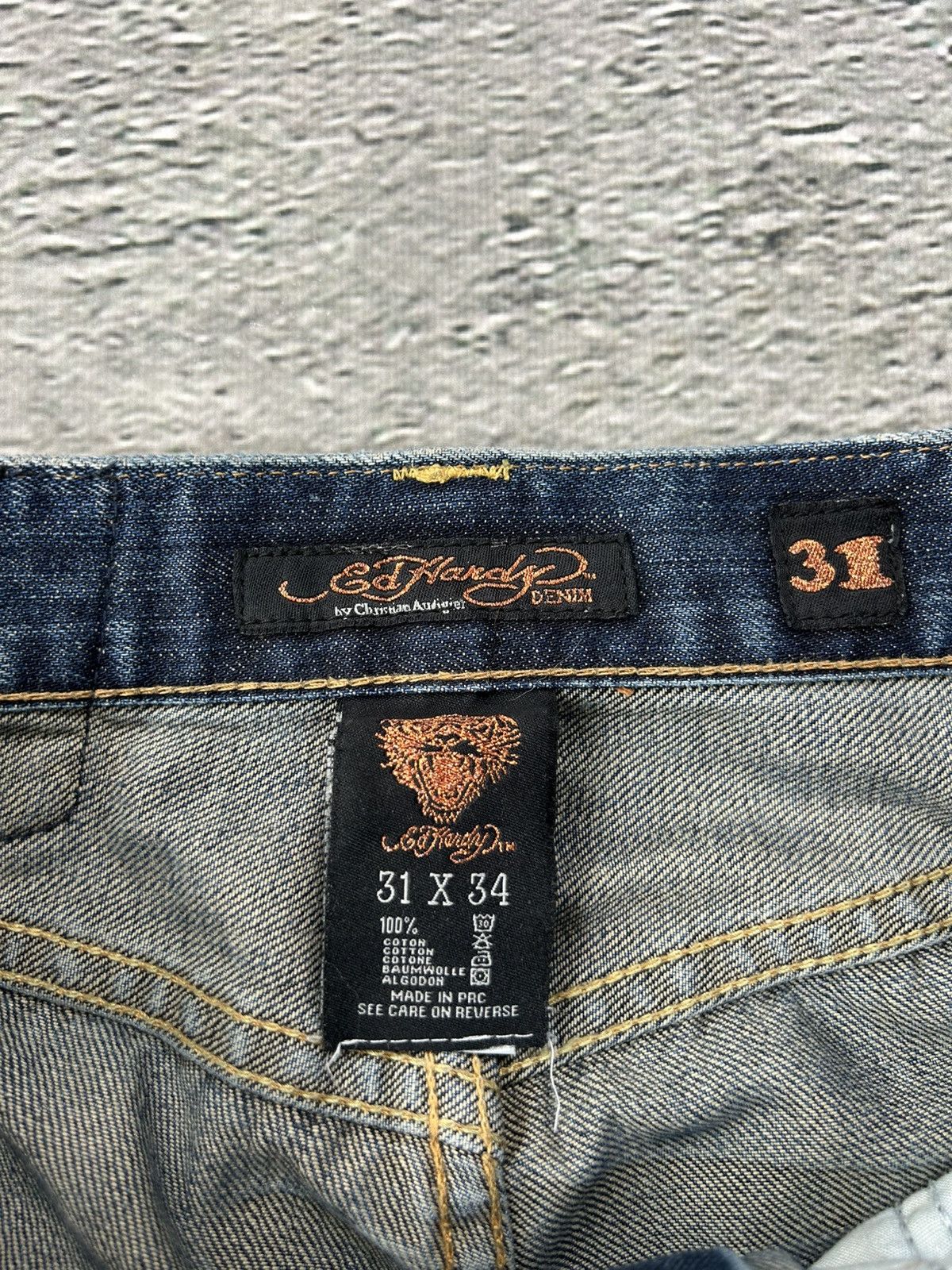 Ed Hardy Ed Hardy Christian Audigier vintage jeans big logo pants Size US 31 - 9 Thumbnail