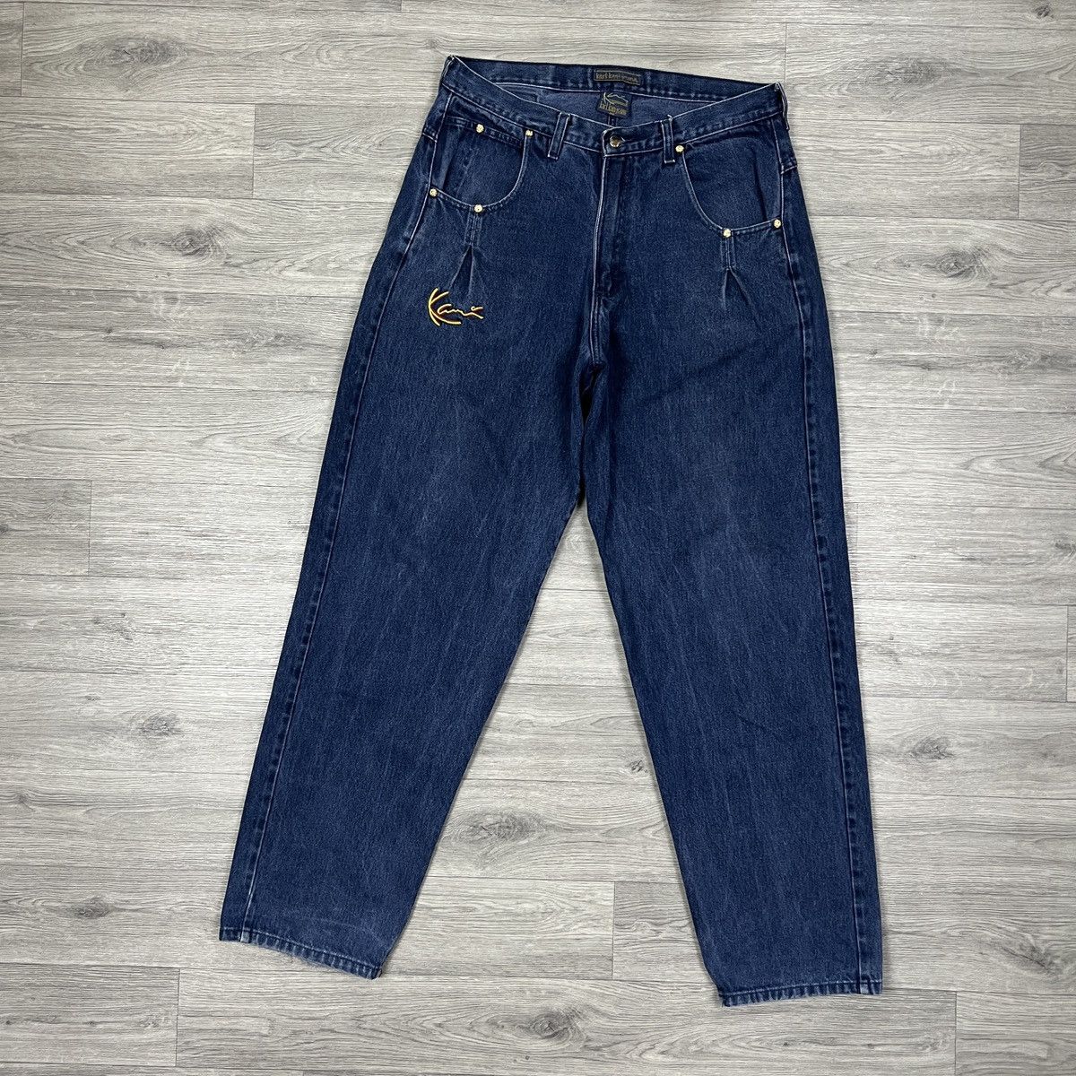 Karl Kani Vintage 90s Karl Kani Baggy Jeans Embroidered Logo Denim Size US 36 / EU 52 - 9 Thumbnail
