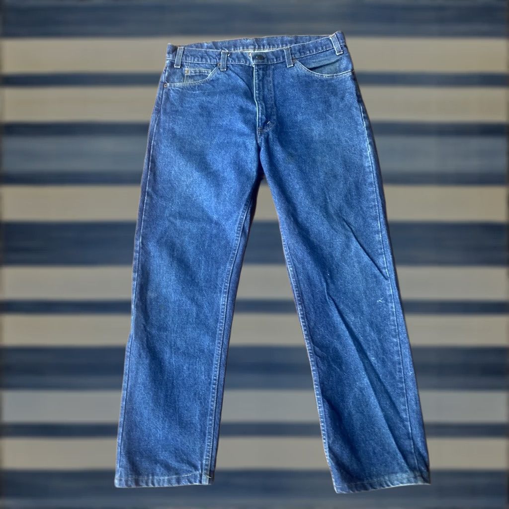 Levi's VINTAGE Levi's 575 Orange Tab Jeans Men's 36x32 Distressed Bootcut Denim Blue 80s Mens Size US 36 / EU 52 - 1 Thumbnail