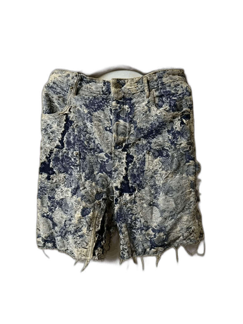 Louis Vuitton Louis Vuitton Distressed Floral Denim Shorts Size US 30 / EU 46 - 1 Thumbnail