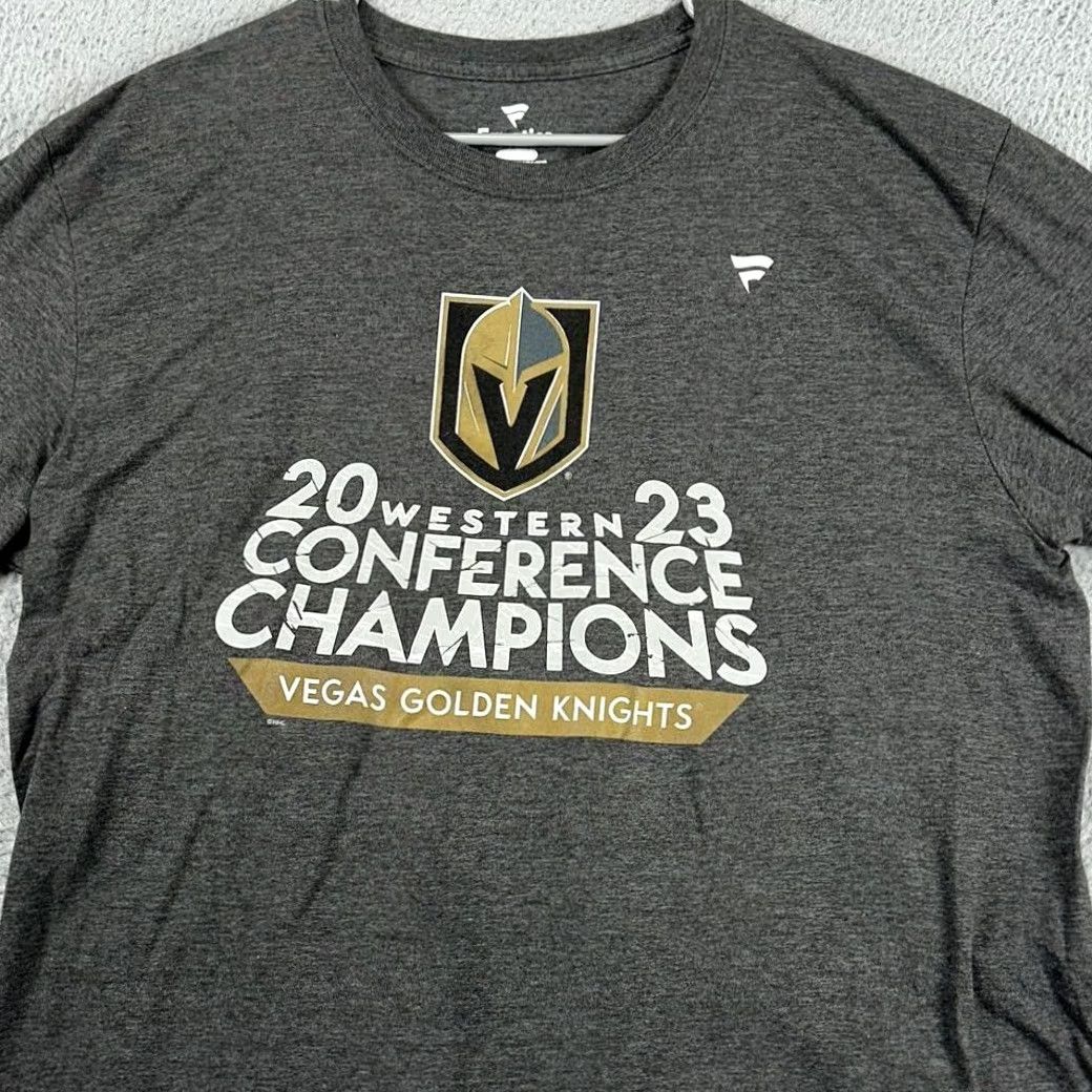 Vintage Vegas Golden Knights Shirt Adult XL Grey Conference Champions Tee Mens Fanatics Size US XL / EU 56 / 4 - 2 Thumbnail