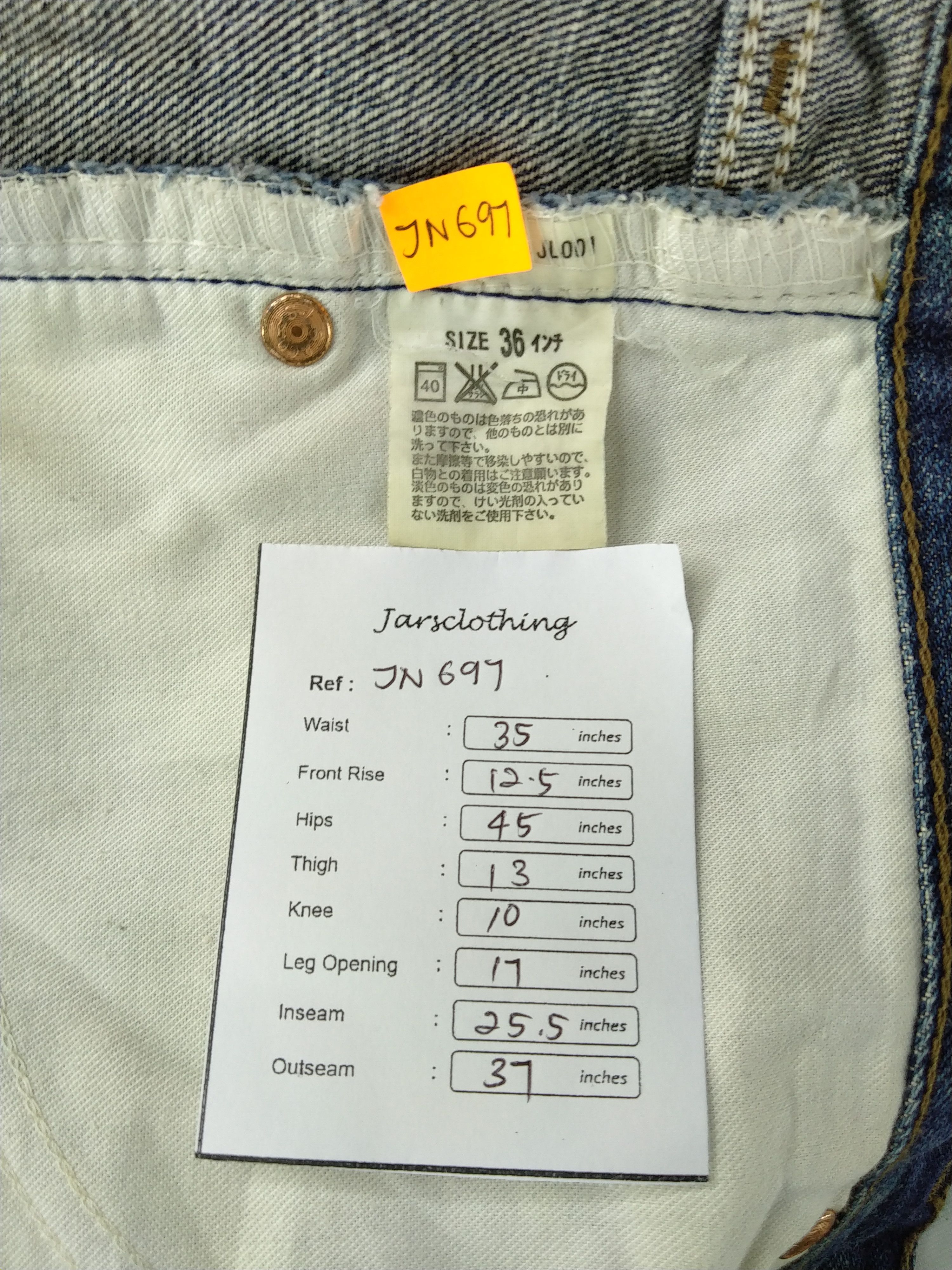 Levi's Vintage Levi's 533 Distressed Denim 35x25.5 -JN697 Size US 35 - 8 Thumbnail