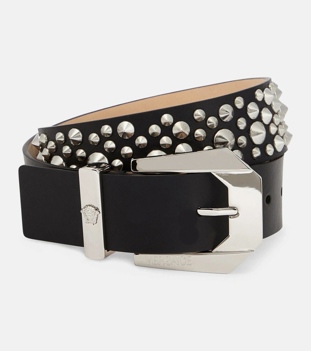 Versace o1y0226 Size : 80/32 / Leather Studs Belt in Black Size ONE SIZE - 1 Thumbnail