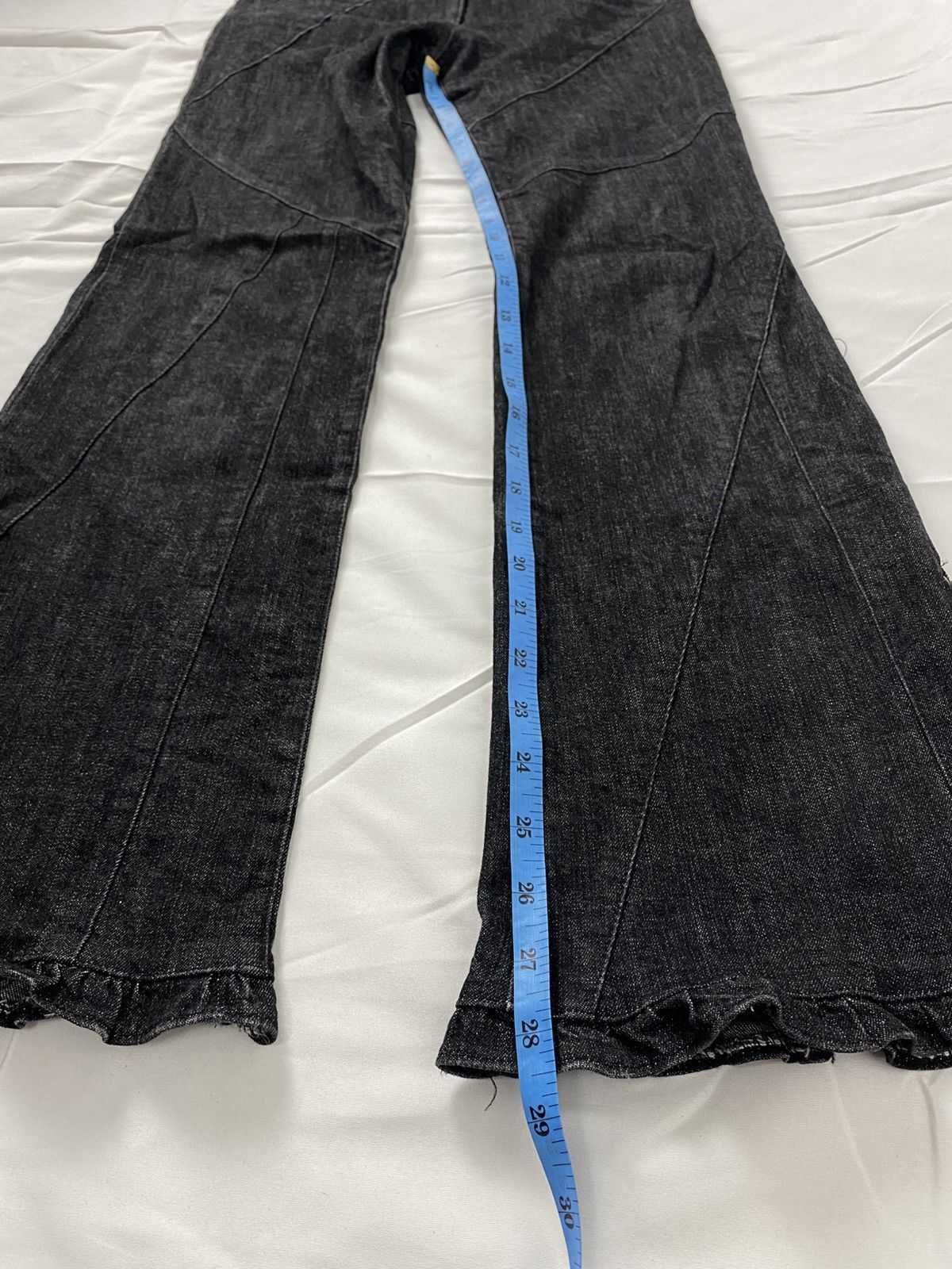 Tornado Mart L’est Rose Flared Lace Up Denim Pants like Tornado Mart Size US 28 / EU 44 - 20 Thumbnail