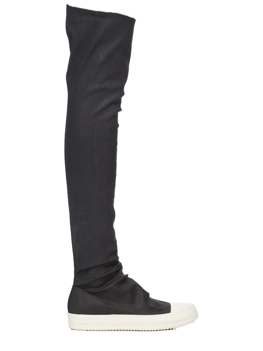 Rick Owens Drkshdw RICK OWENS DRKSHDW "HIGH SOCK SNEAKS" BOOT - BLACK (IT 36) Size US 6 / IT 36 - 1 Thumbnail