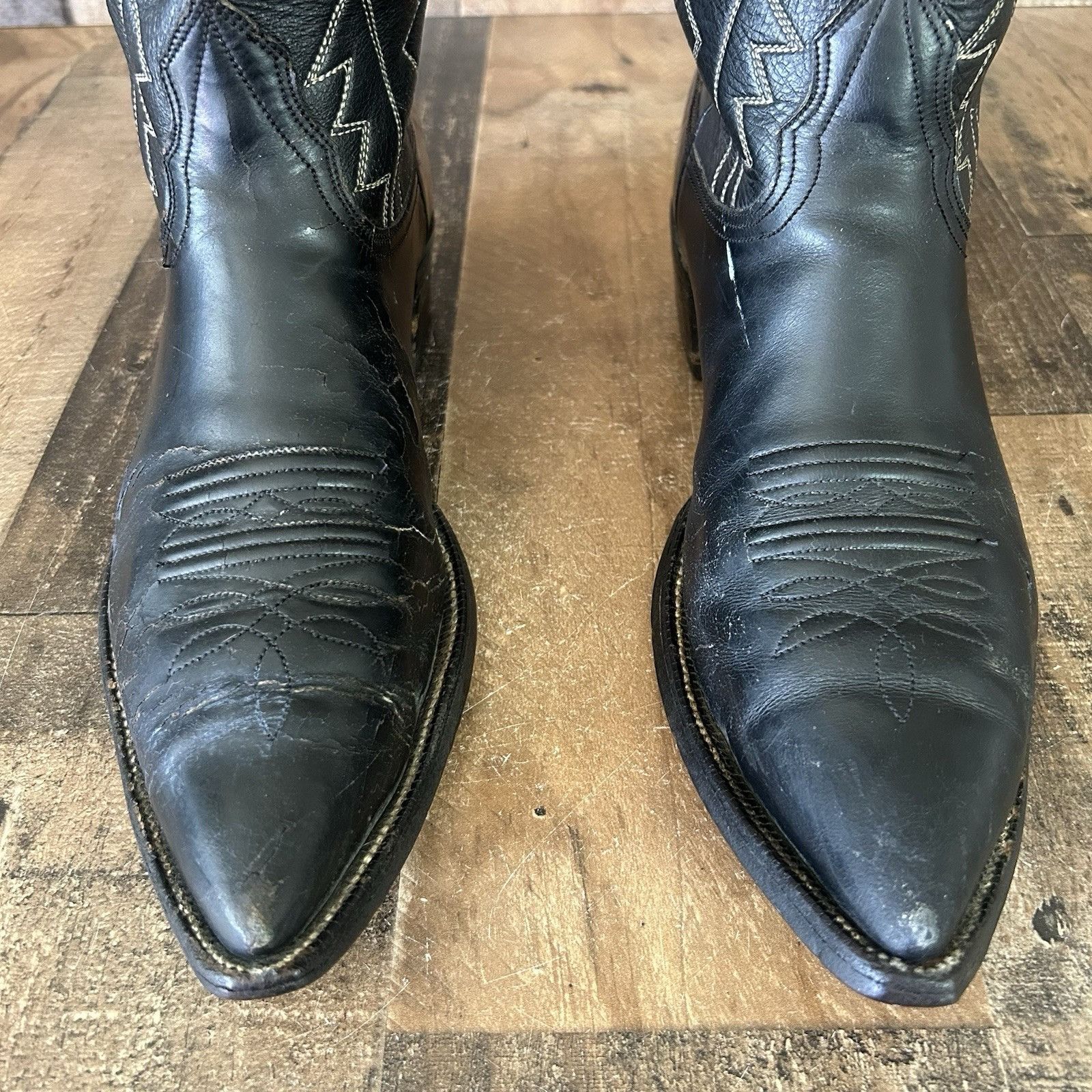 Nocona Boots Nocona Vintage Black Western Cowboy Boots Mens 13 A Size US 13 / EU 46 - 10 Thumbnail